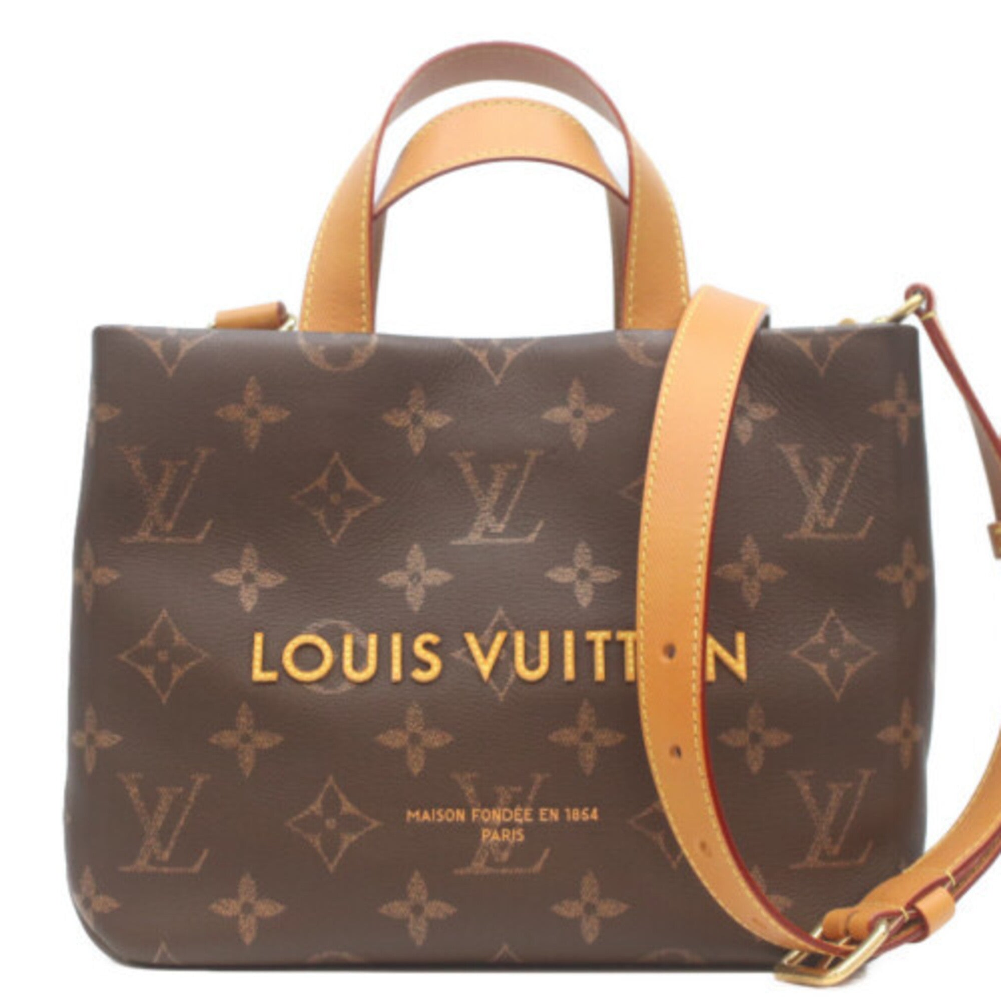 Louis Vuitton Brown Monogram Shoulder Bag Tote Bag (Pre-Owned)
