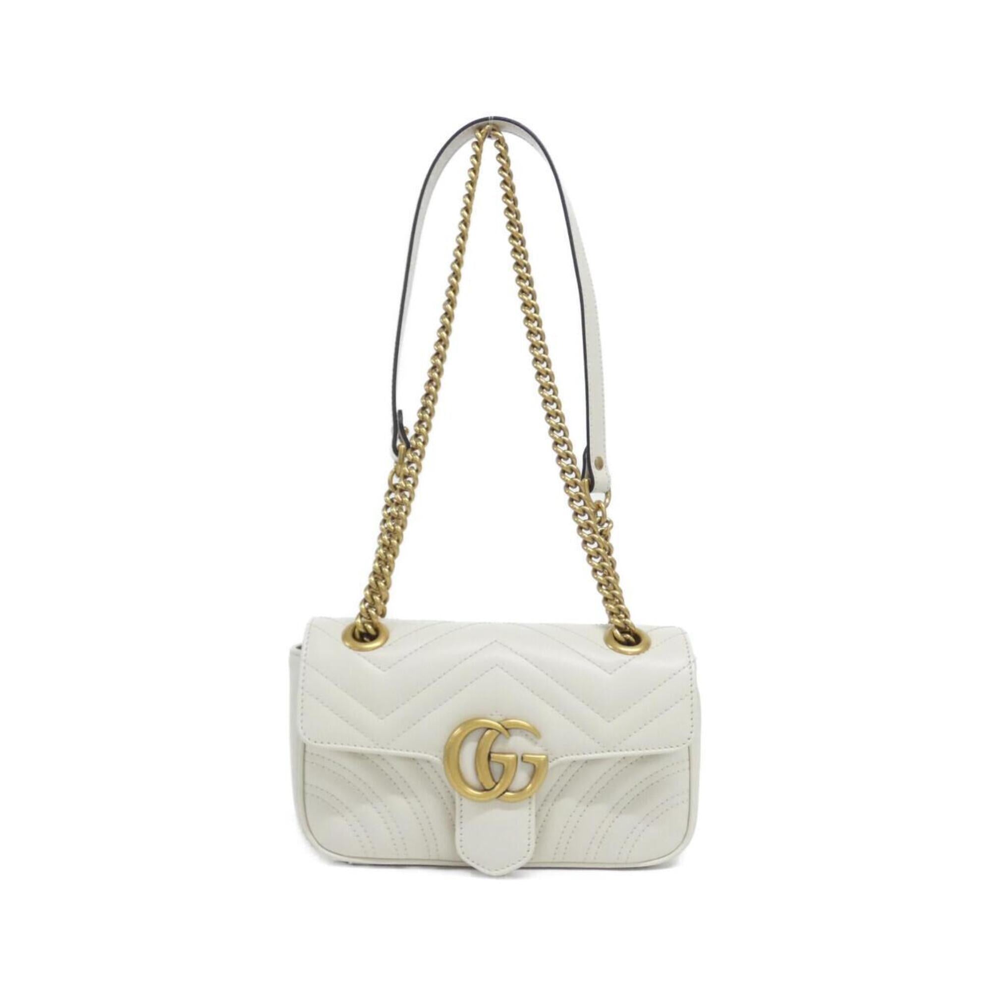 Gucci White Leather Shoulder Bag (Pre-Owned)