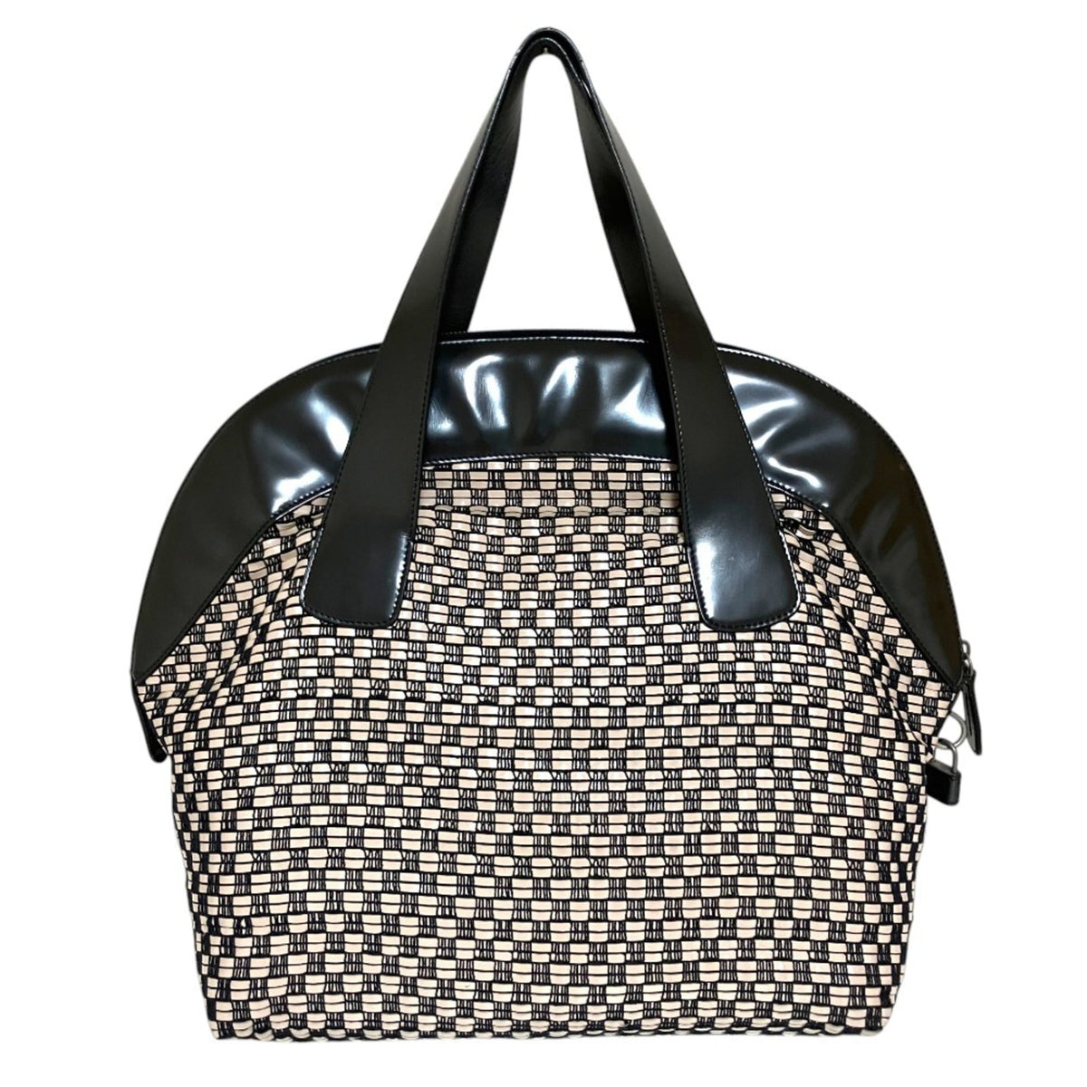 Marni Beige Black Handbag Tote Bag (Pre-Owned)