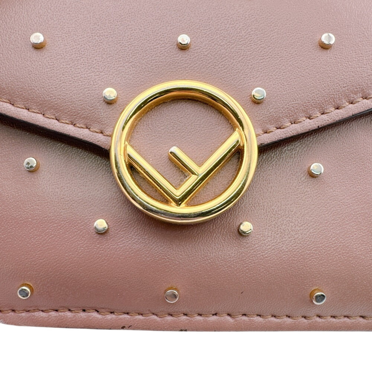 Fendi Pink Leather Wallet (Tri-Fold) (Pre-Owned)
