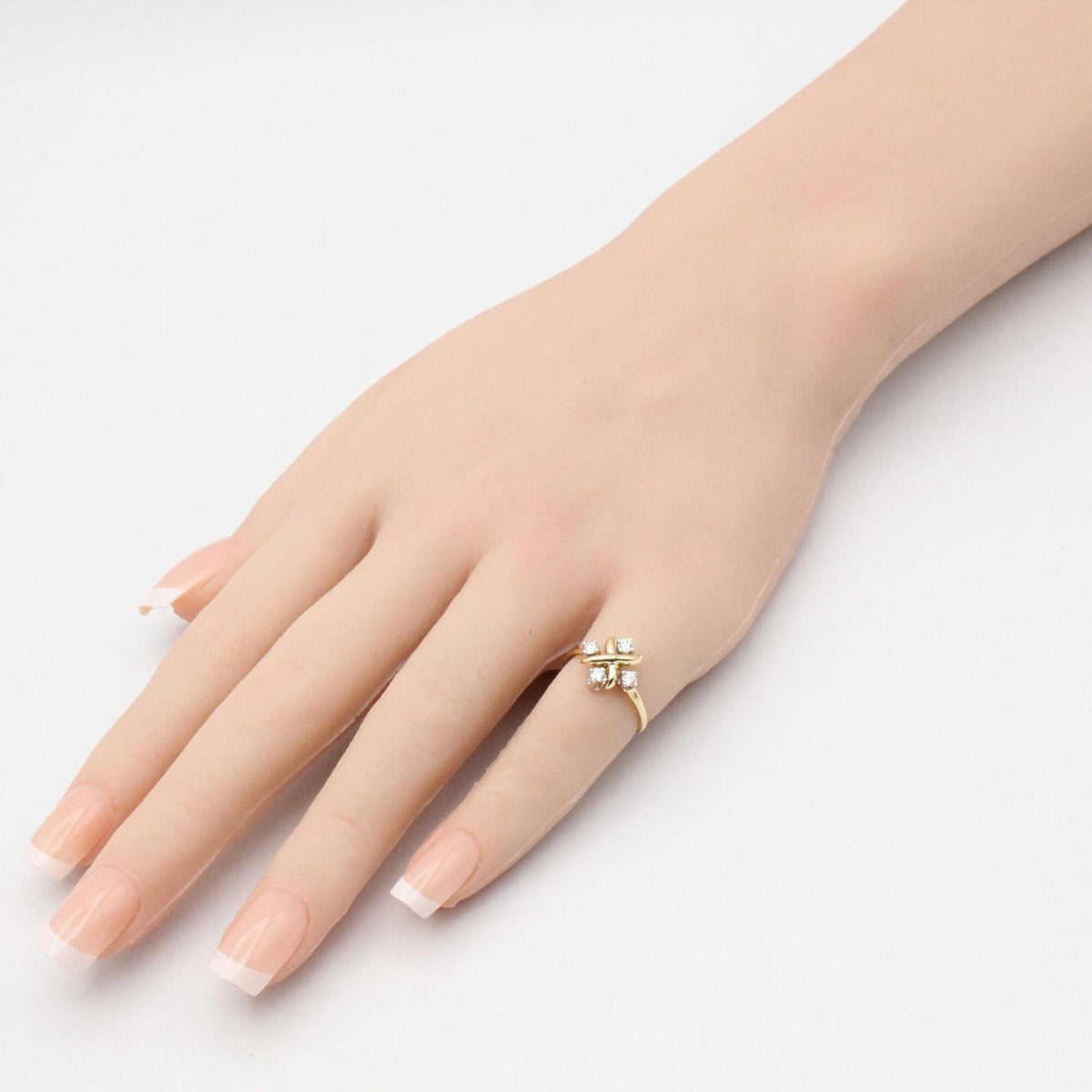 Tiffany Gold Silver Clear Yellow Gold (18K) Platinum 950 Band Ring (Pre-Owned)