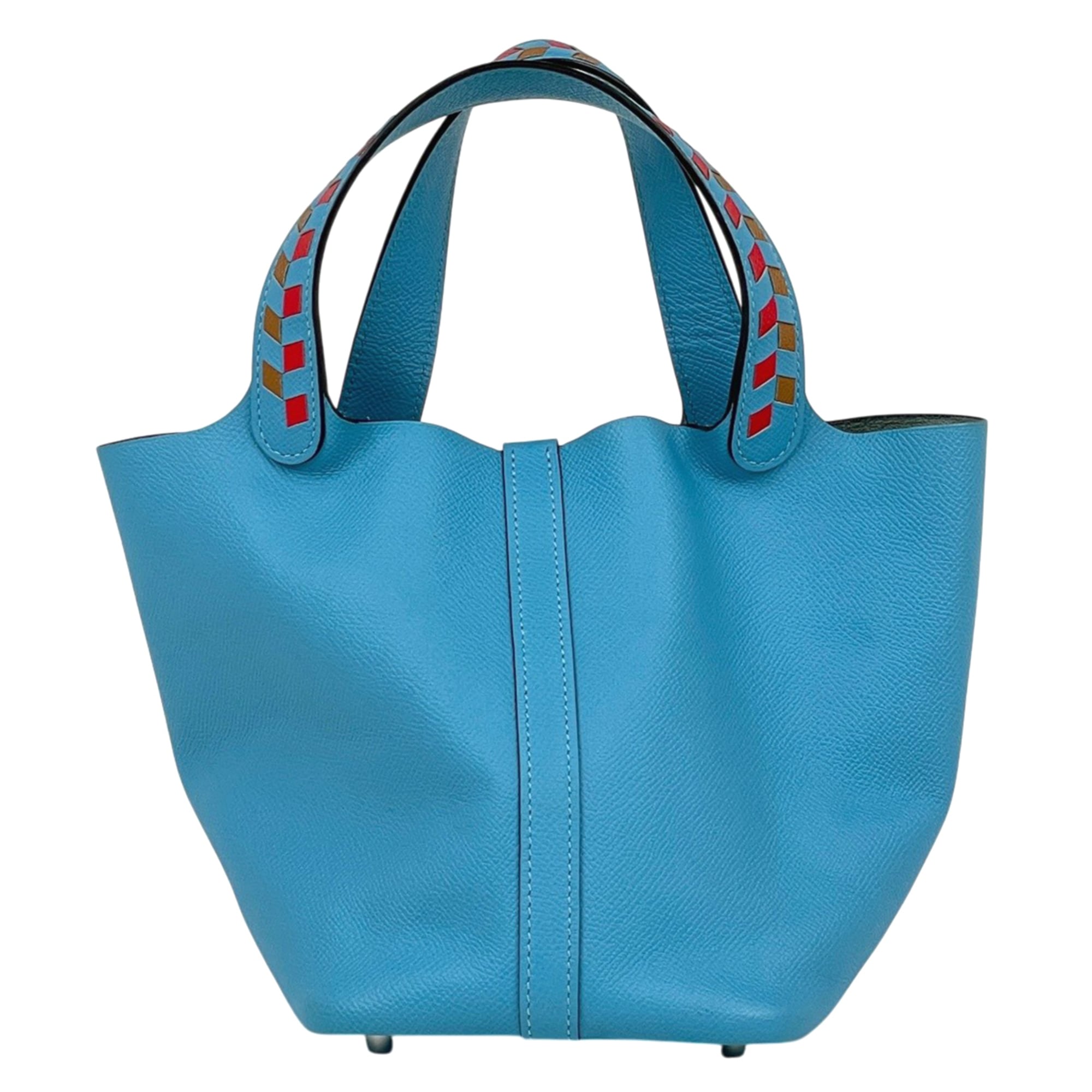 Hermes Blue Epsom Leather Handbag (Pre-Owned)
