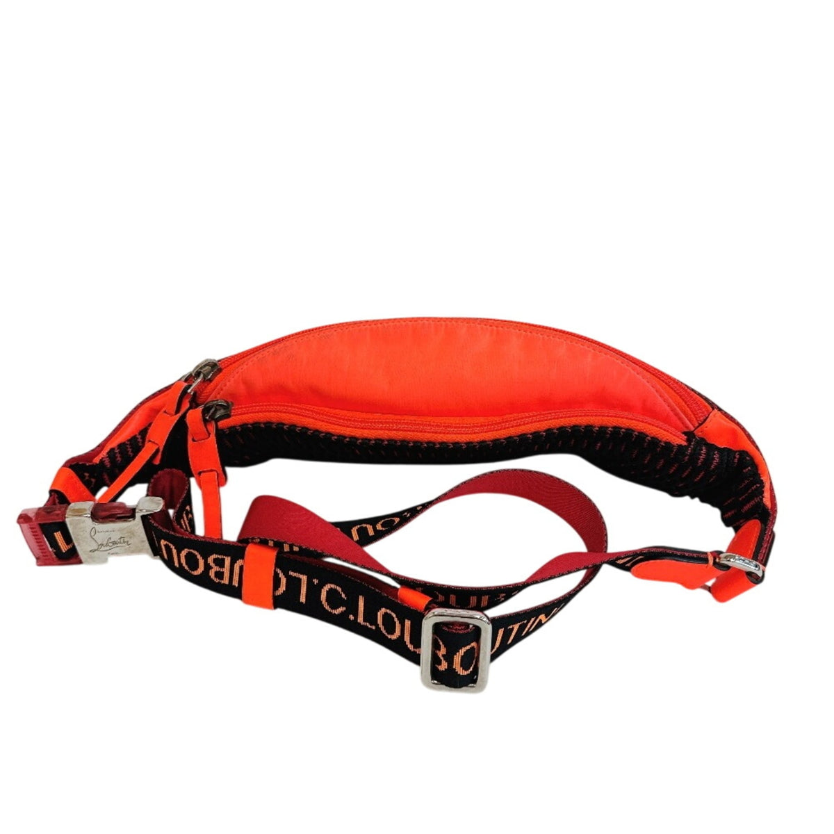 Christian Louboutin Orange Canvas Sling Bag (Pre-Owned)