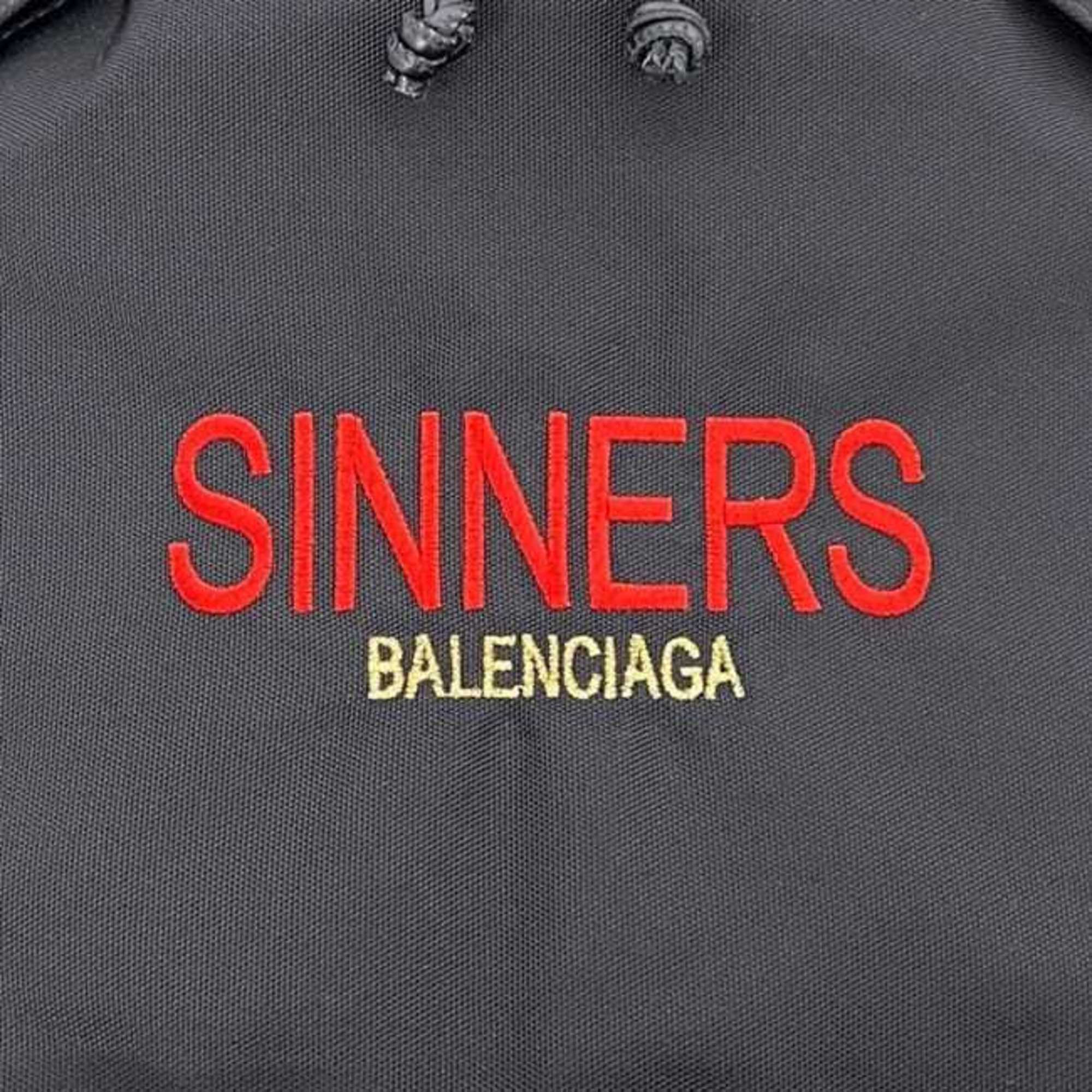 Balenciaga Black Canvas Leather Backpack (Pre-Owned)