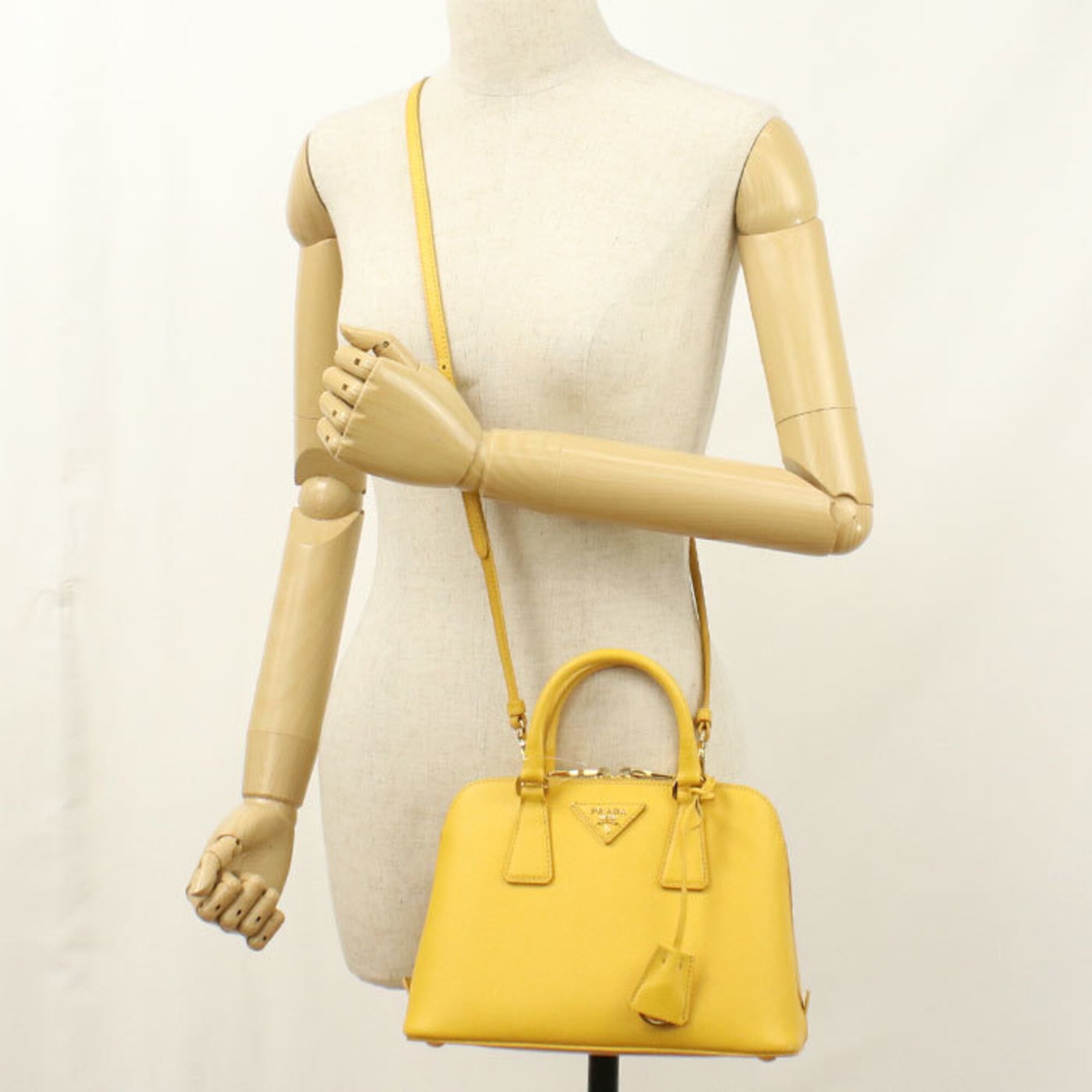 Prada Yellow Leather Handbag (Pre-Owned)