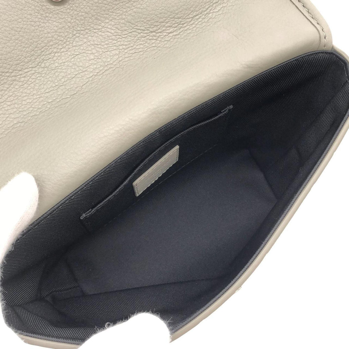 Louis Vuitton Beige Black Leather Shoulder Bag (Pre-Owned)