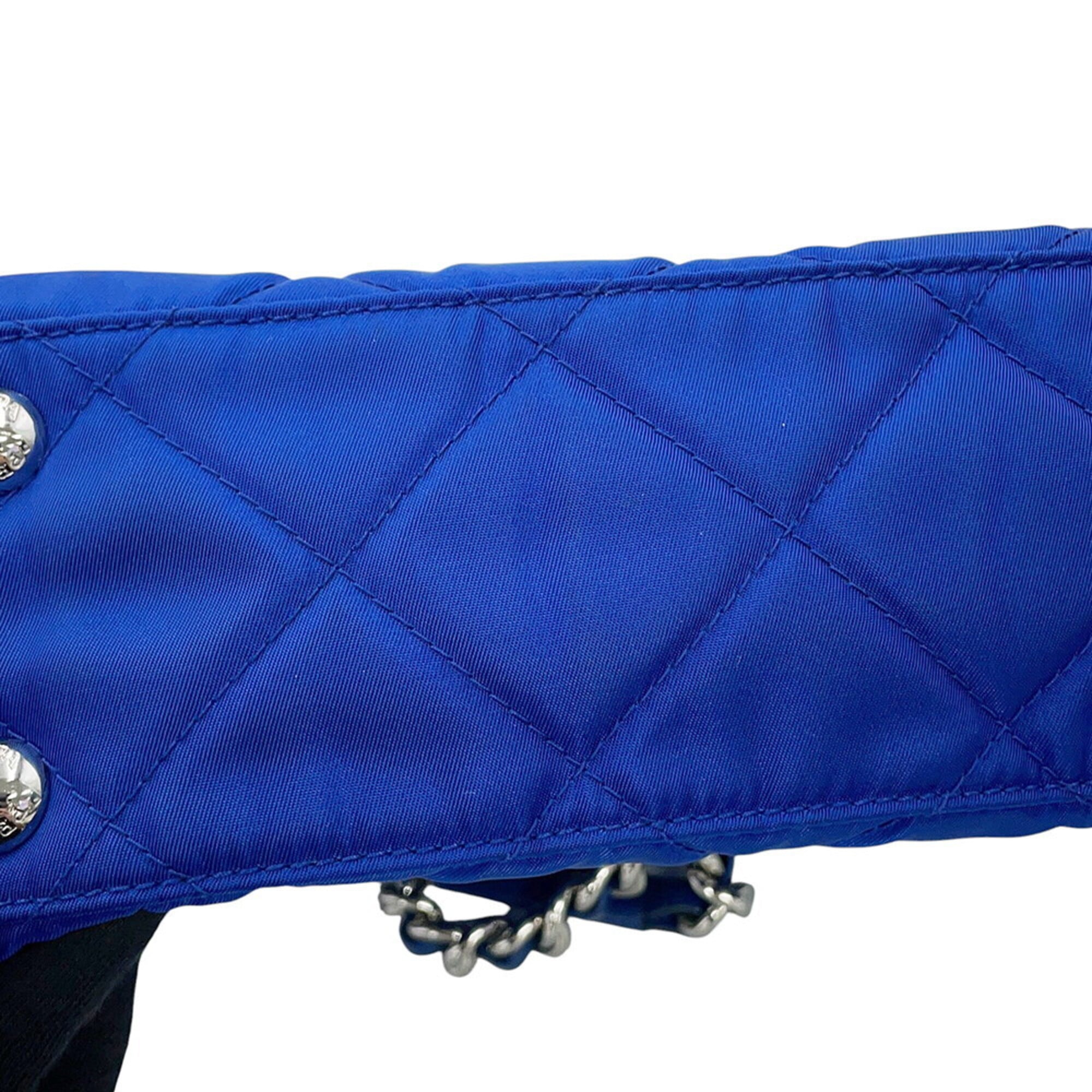 Prada Blue Nylon Handbag Shoulder Bag (Pre-Owned)