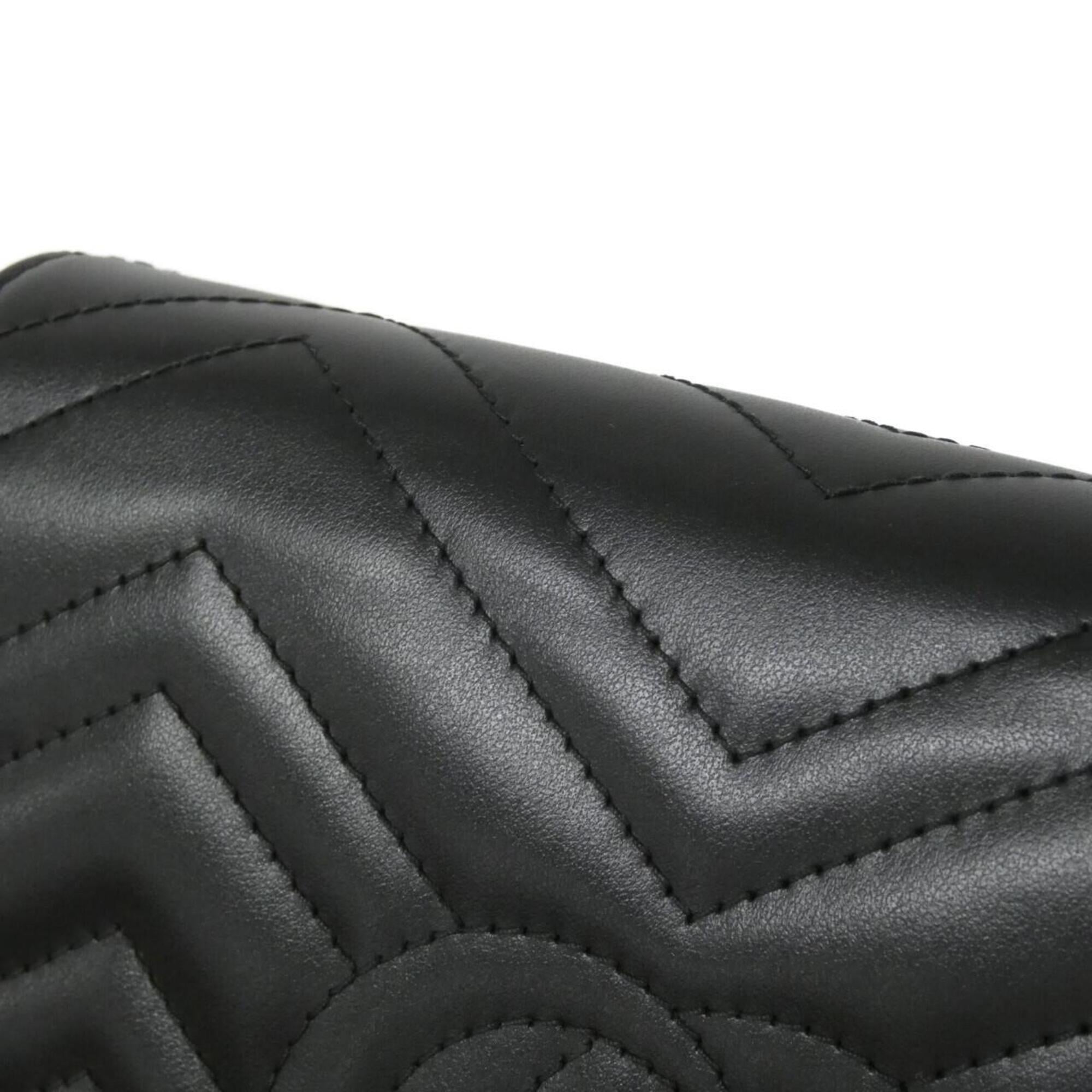 Gucci Gg Marmont Black Quilting Shoulder Bag (Pre-Owned)