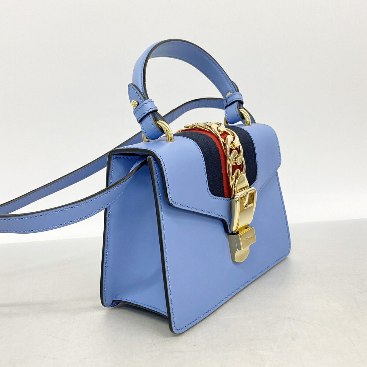Gucci Blue Leather Handbag (Pre-Owned)