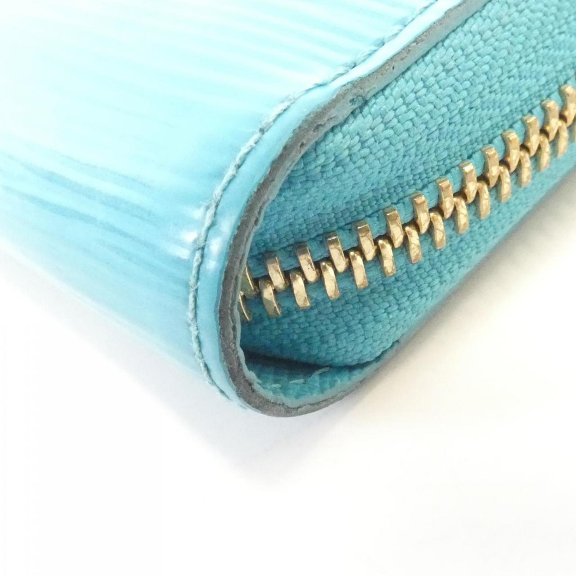 Louis Vuitton Blue Leather Long Wallet (Bi-Fold) (Pre-Owned)