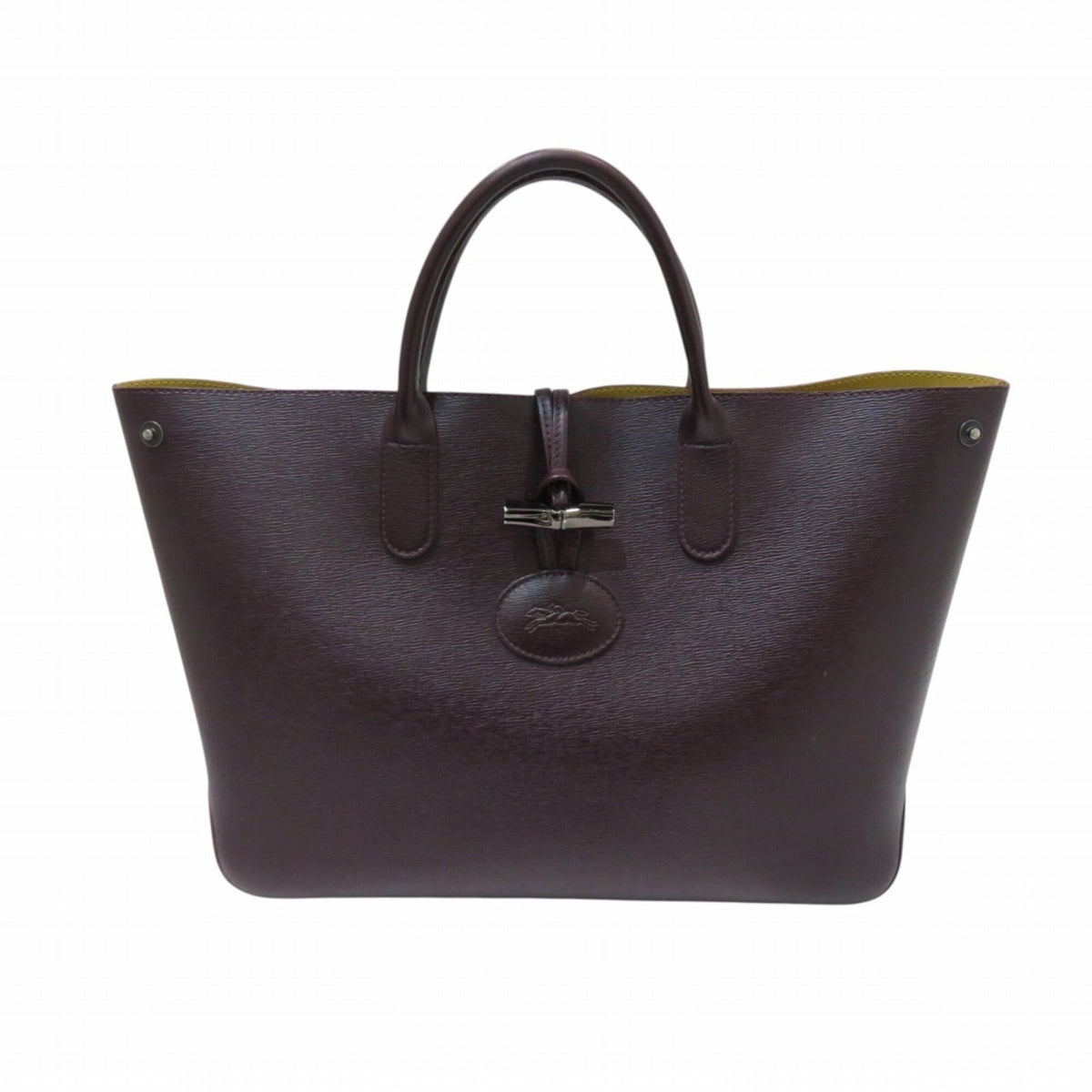 Longchamp Brown Pvc Leather Tote Bag (Pre-Owned)