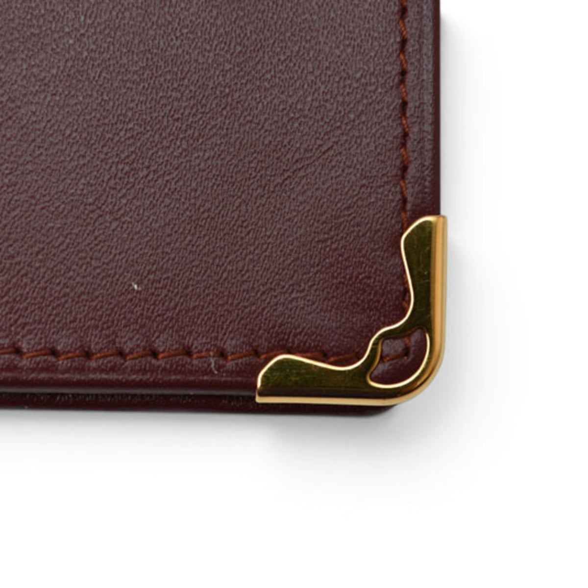 Cartier Must Bordeaux Leather Long Wallet (Bi-Fold) (Pre-Owned)