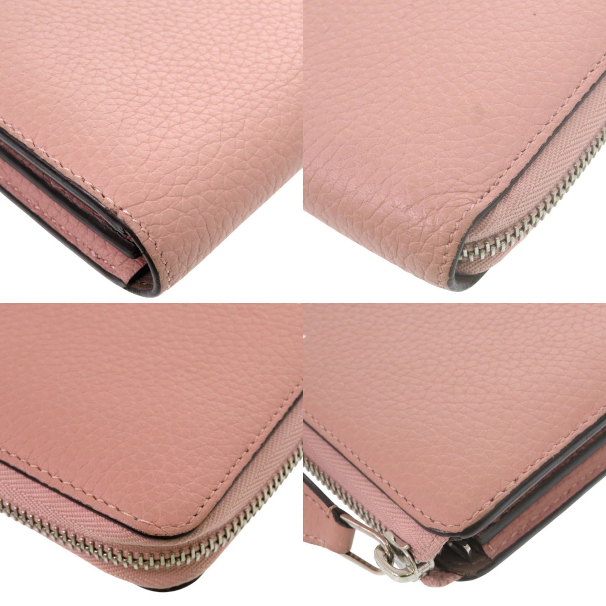 Louis Vuitton Magnolia Pink Leather Long Wallet (Bi-Fold) (Pre-Owned)