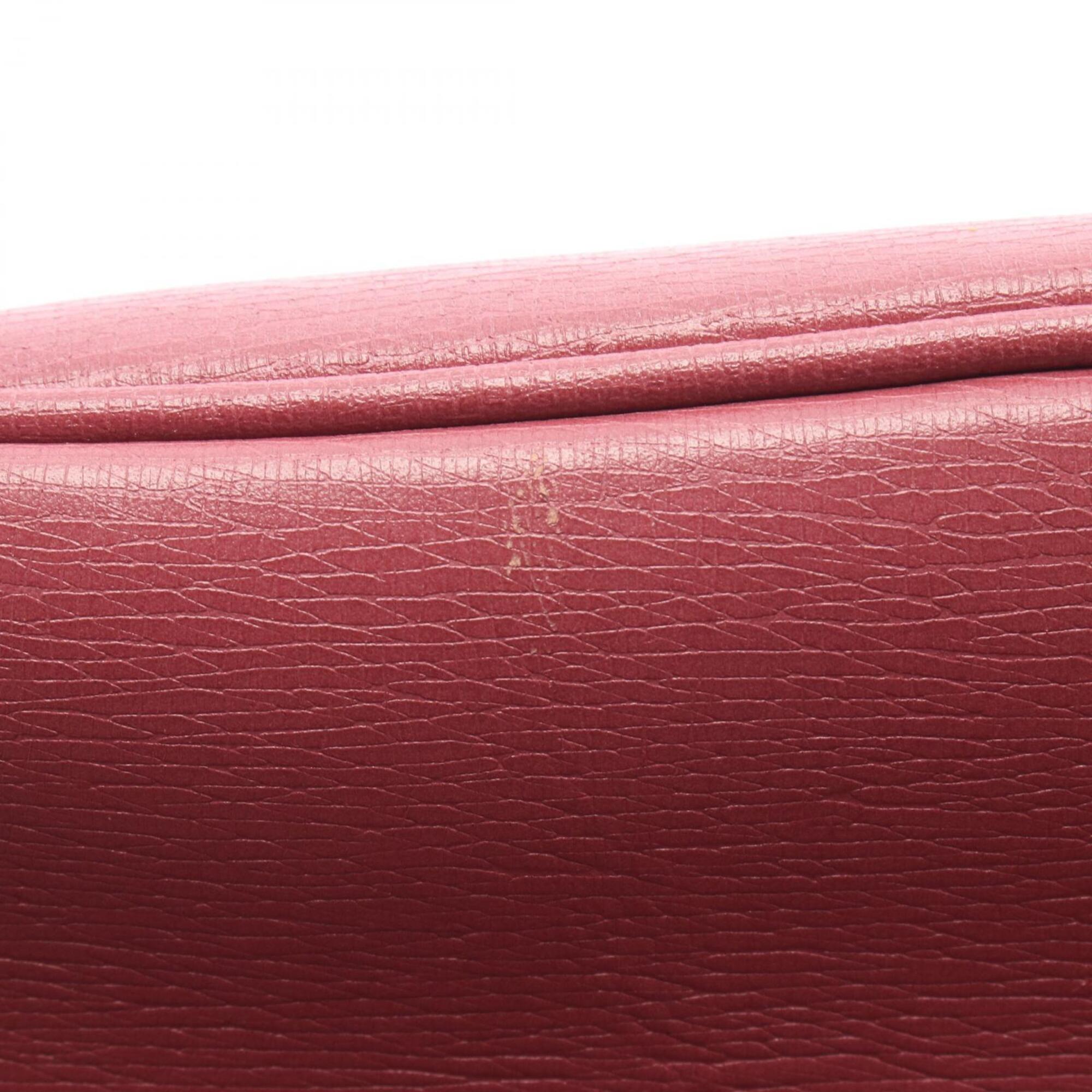 Gucci Pink Leather Handbag Tote Bag (Pre-Owned)