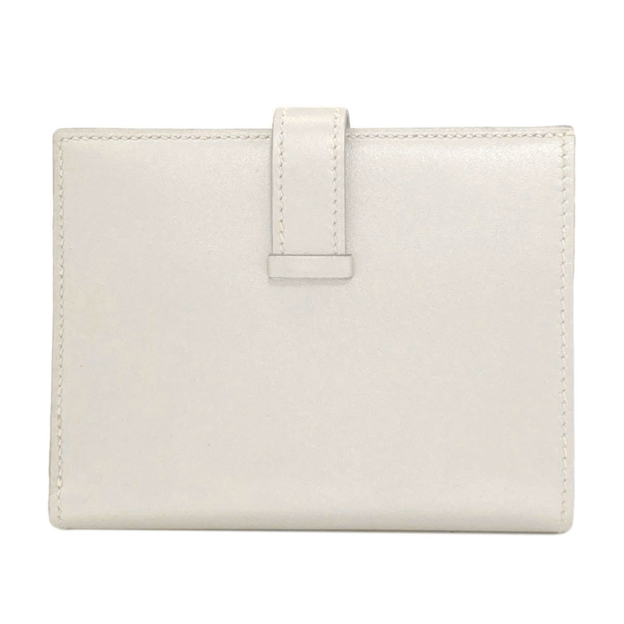 Hermes Silver Box Calf Leather Wallet (Bi-Fold) (Pre-Owned)