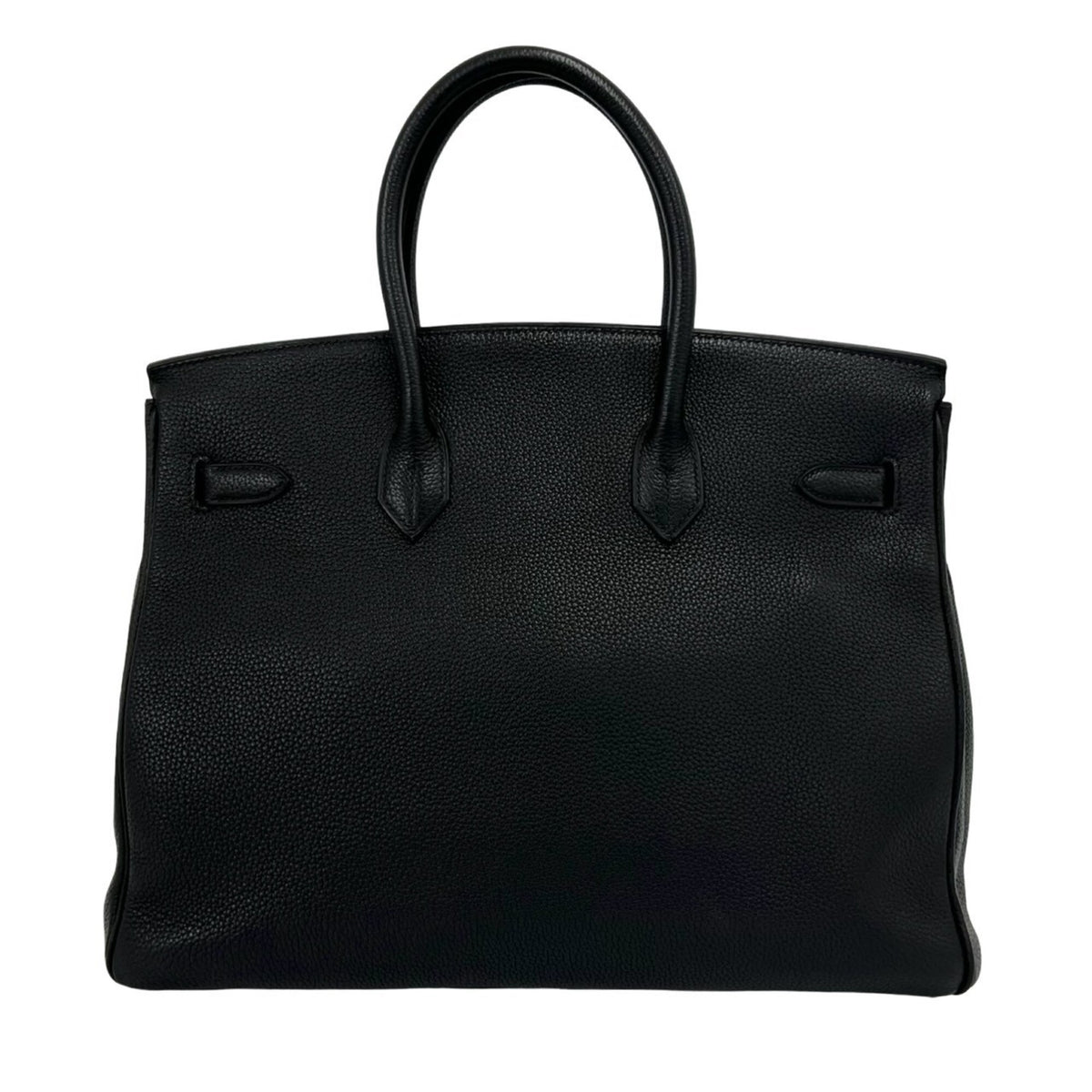 Hermes Black Togo Leather Handbag Tote Bag (Pre-Owned)