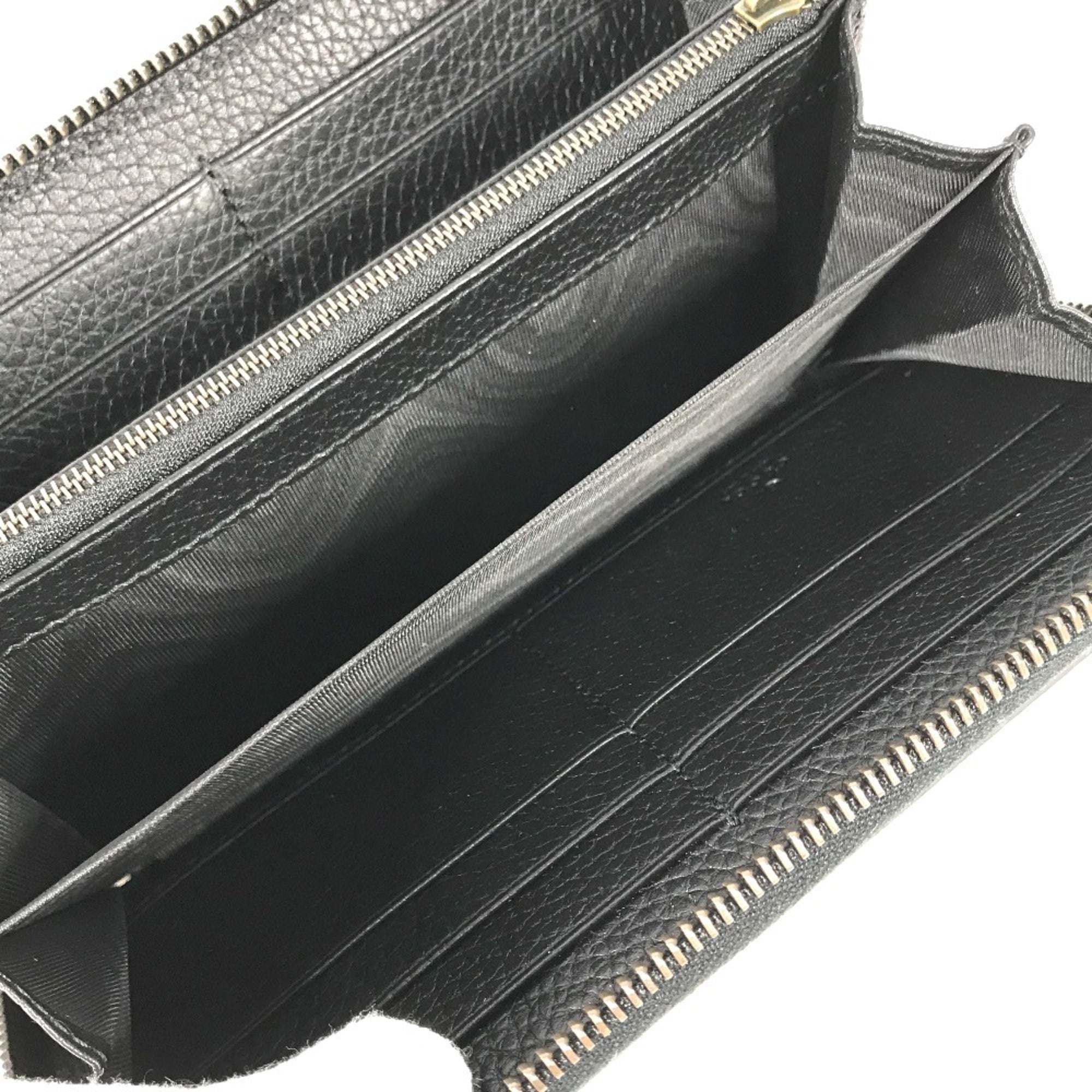 Gucci Navy Leather Long Wallet (Bi-Fold) (Pre-Owned)