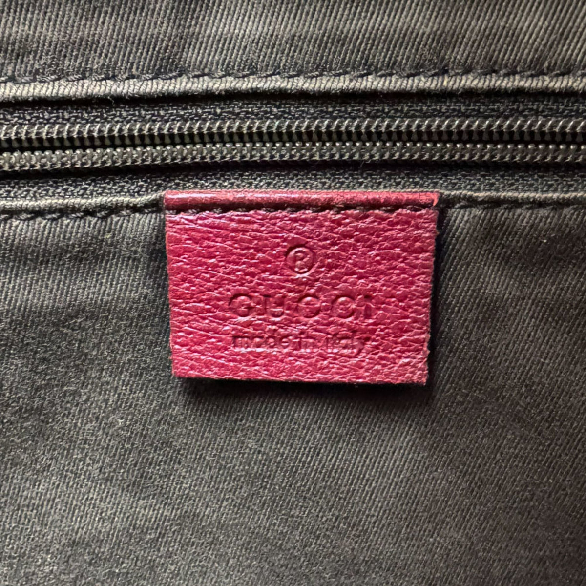Gucci Brown Burgundy Gg Canvas Leather Tote Bag (Pre-Owned)