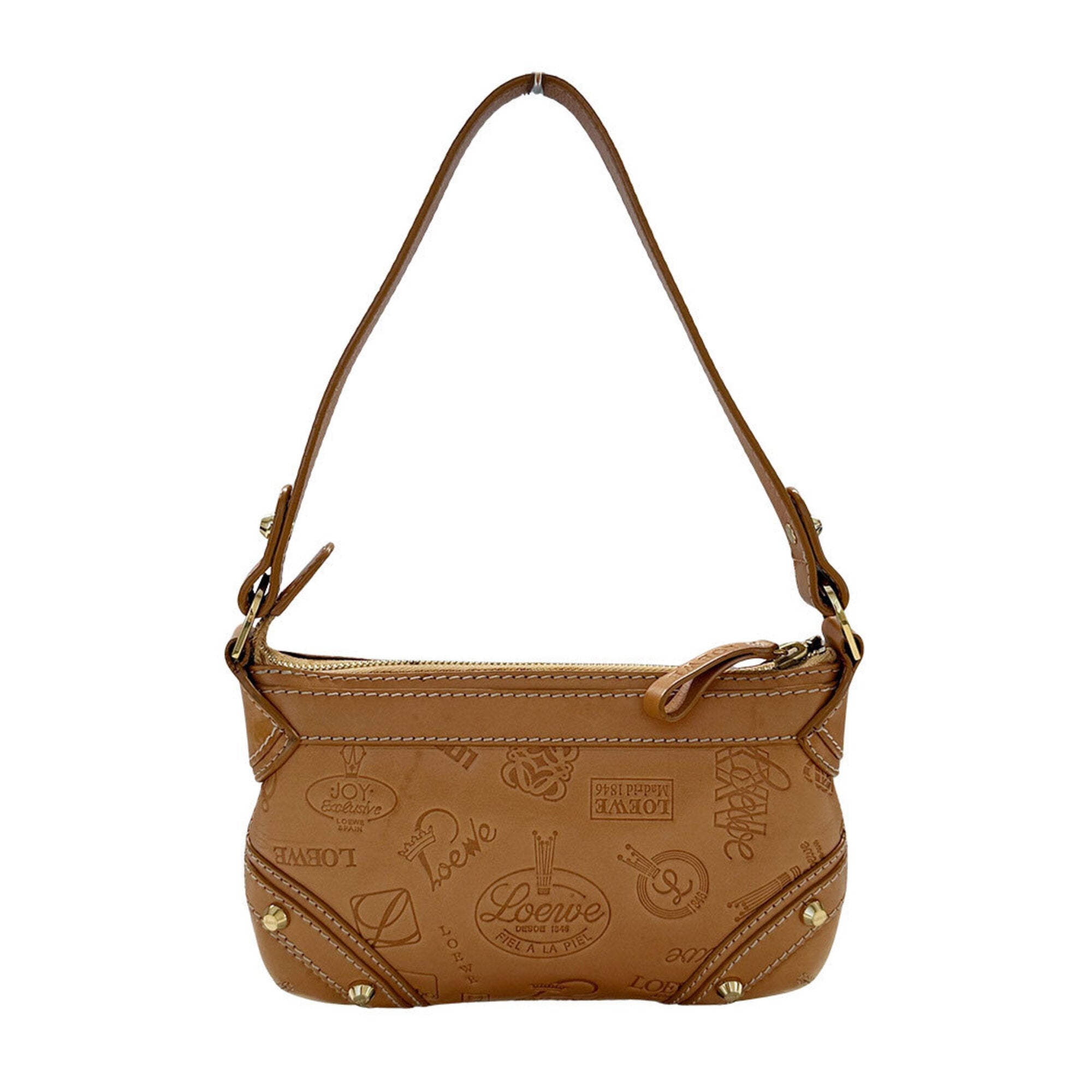Loewe Brown Leather Handbag Shoulder Bag (Pre-Owned)