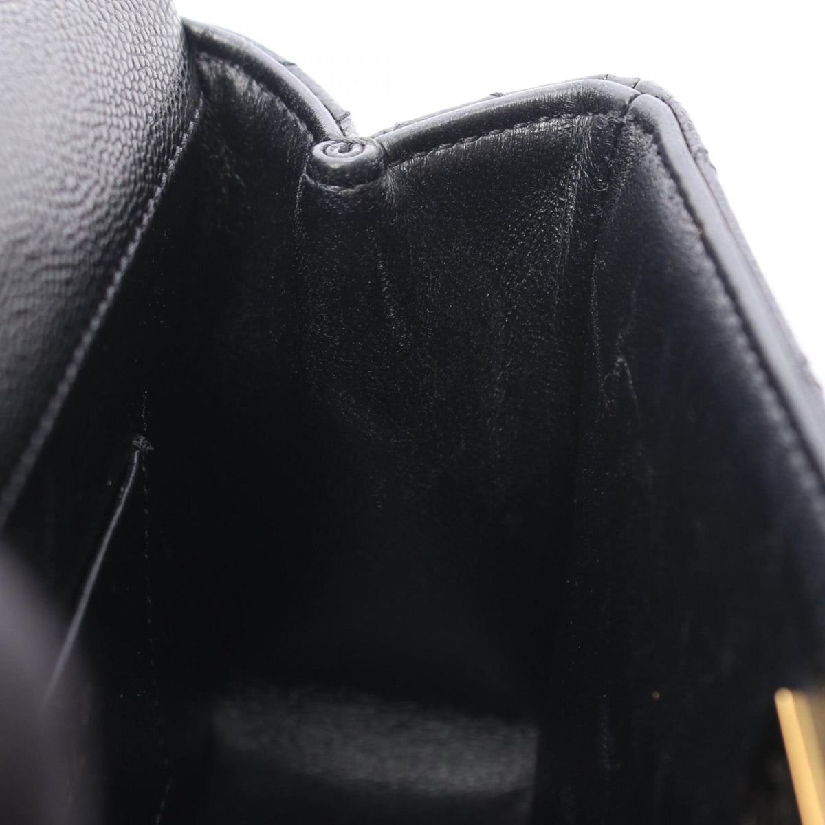 Chanel Black Grained Calfskin Handbag Shoulder Bag (Pre-Owned)