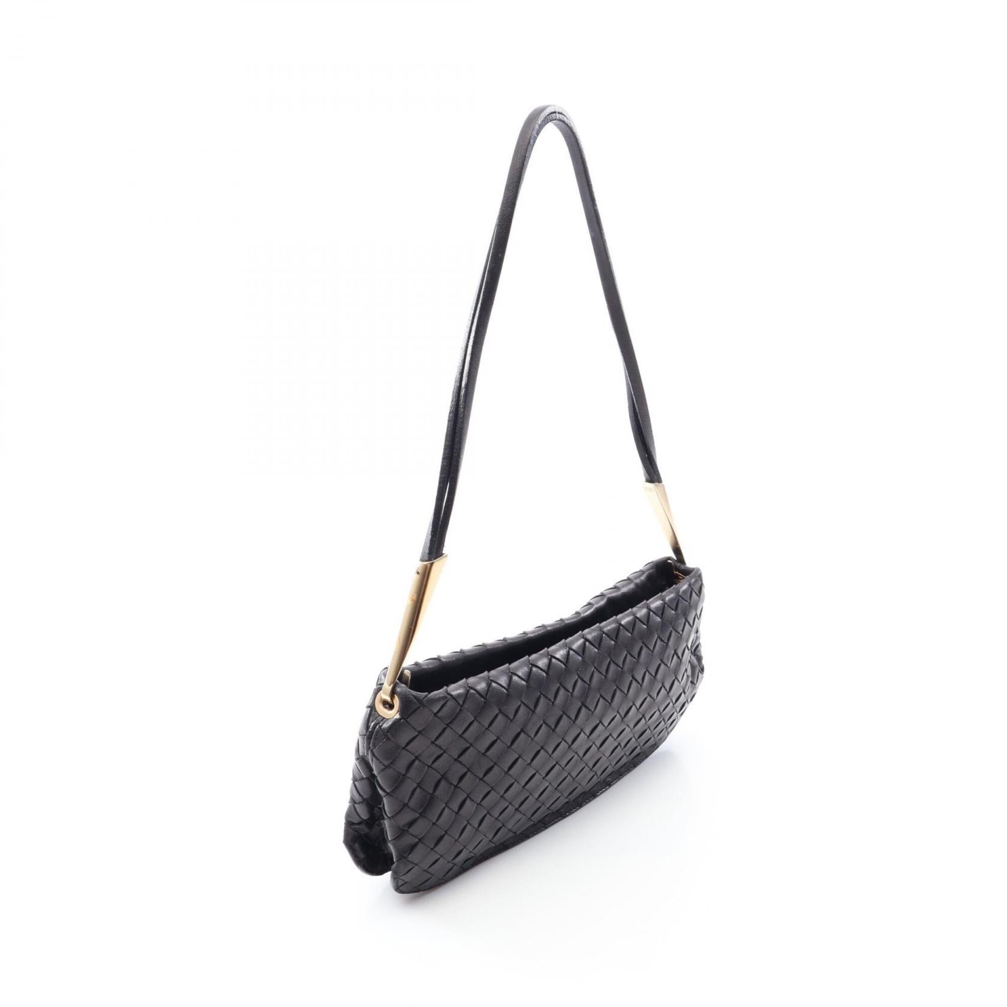 Bottega Veneta Black Intrecciato Handbag (Pre-Owned)