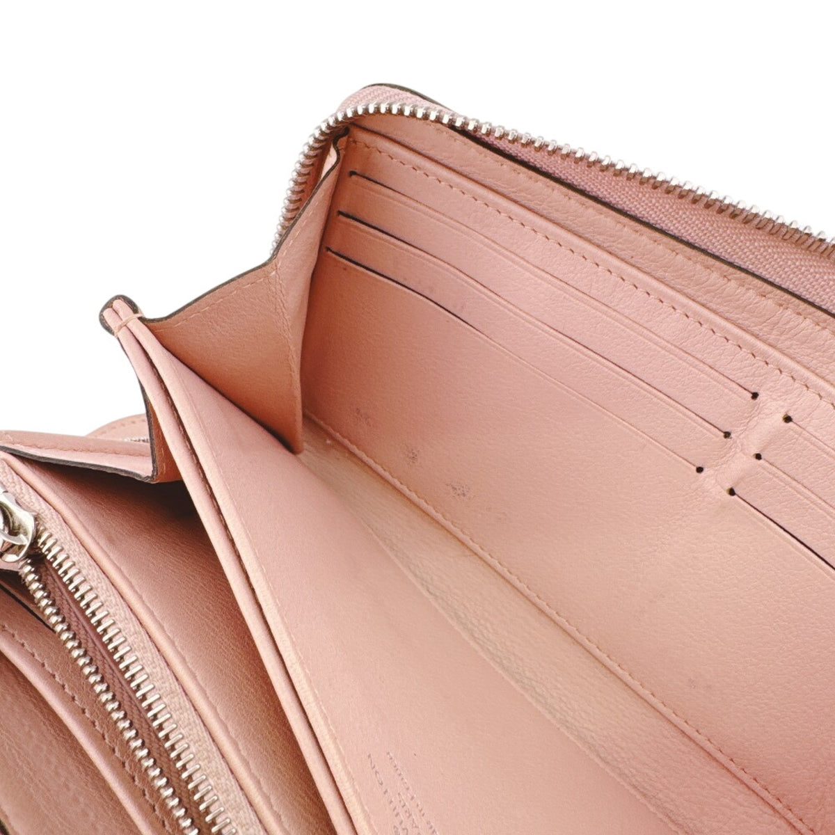 Louis Vuitton Mahina Beige Pink Mahina Leather Long Wallet (Bi-Fold) (Pre-Owned)