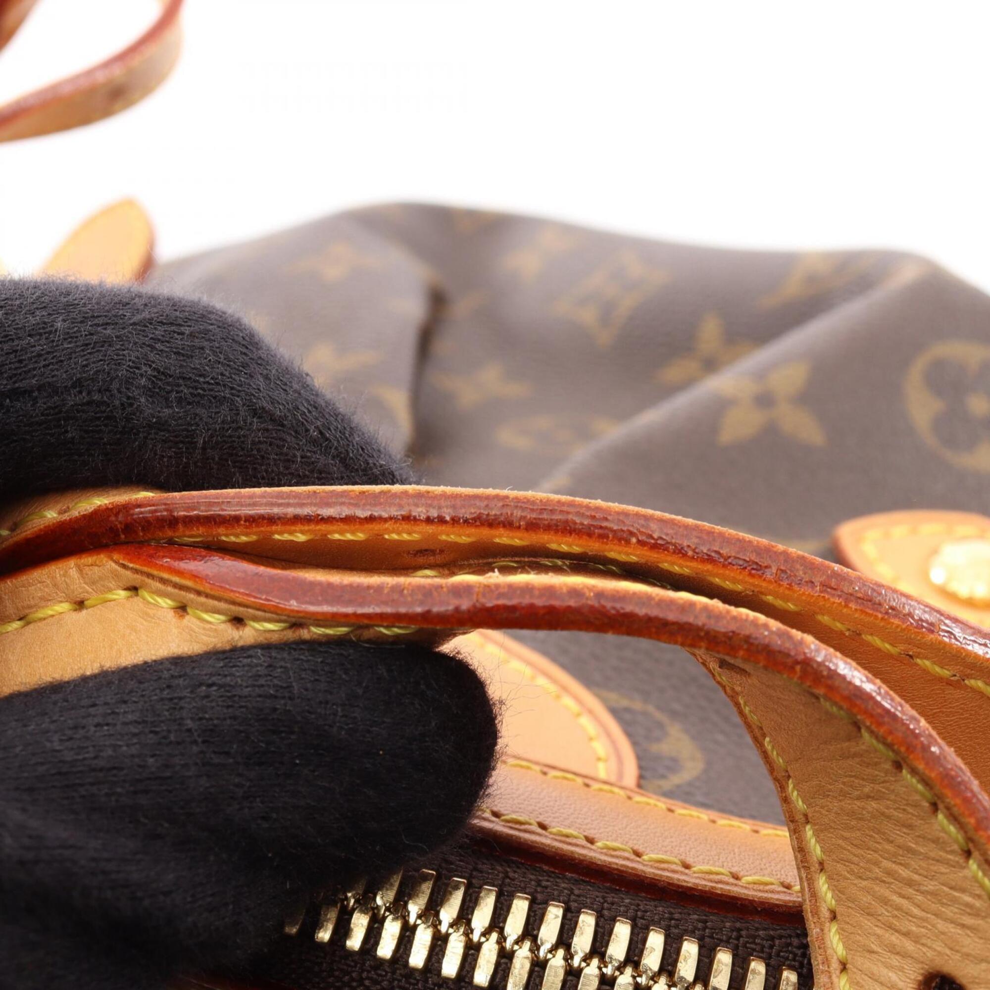 Louis Vuitton Brown Monogram Coated Canvas Leather Handbag (Pre-Owned)