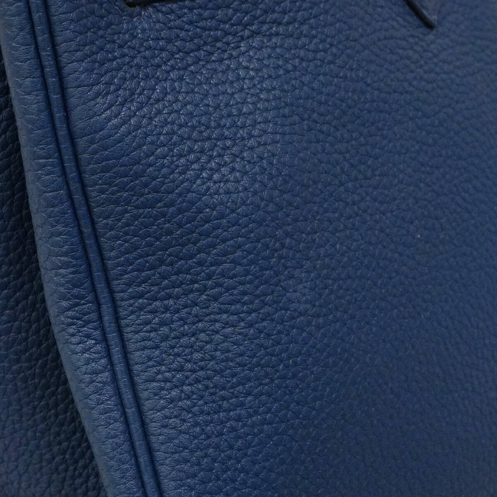 Hermes Blue Togo Leather Handbag (Pre-Owned)