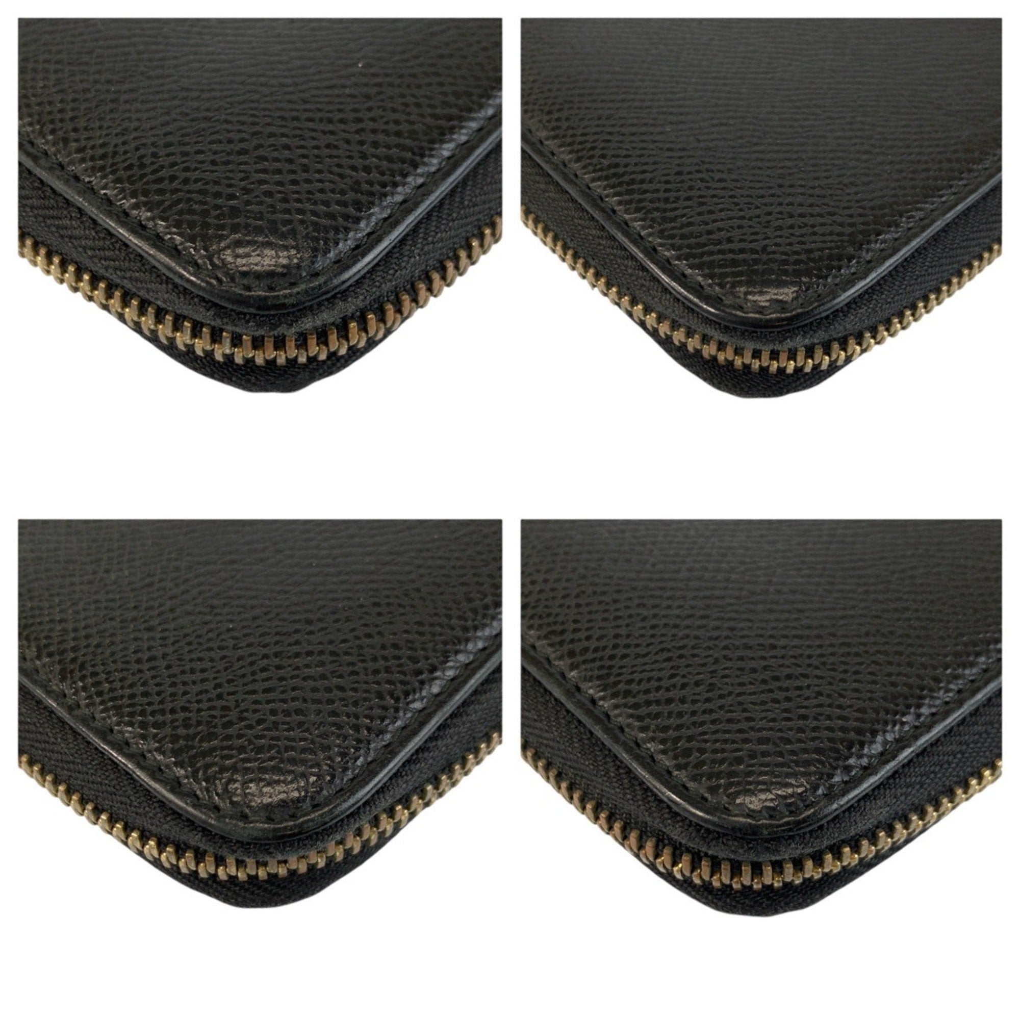 Bvlgari Black Leather Long Wallet (Bi-Fold) (Pre-Owned)
