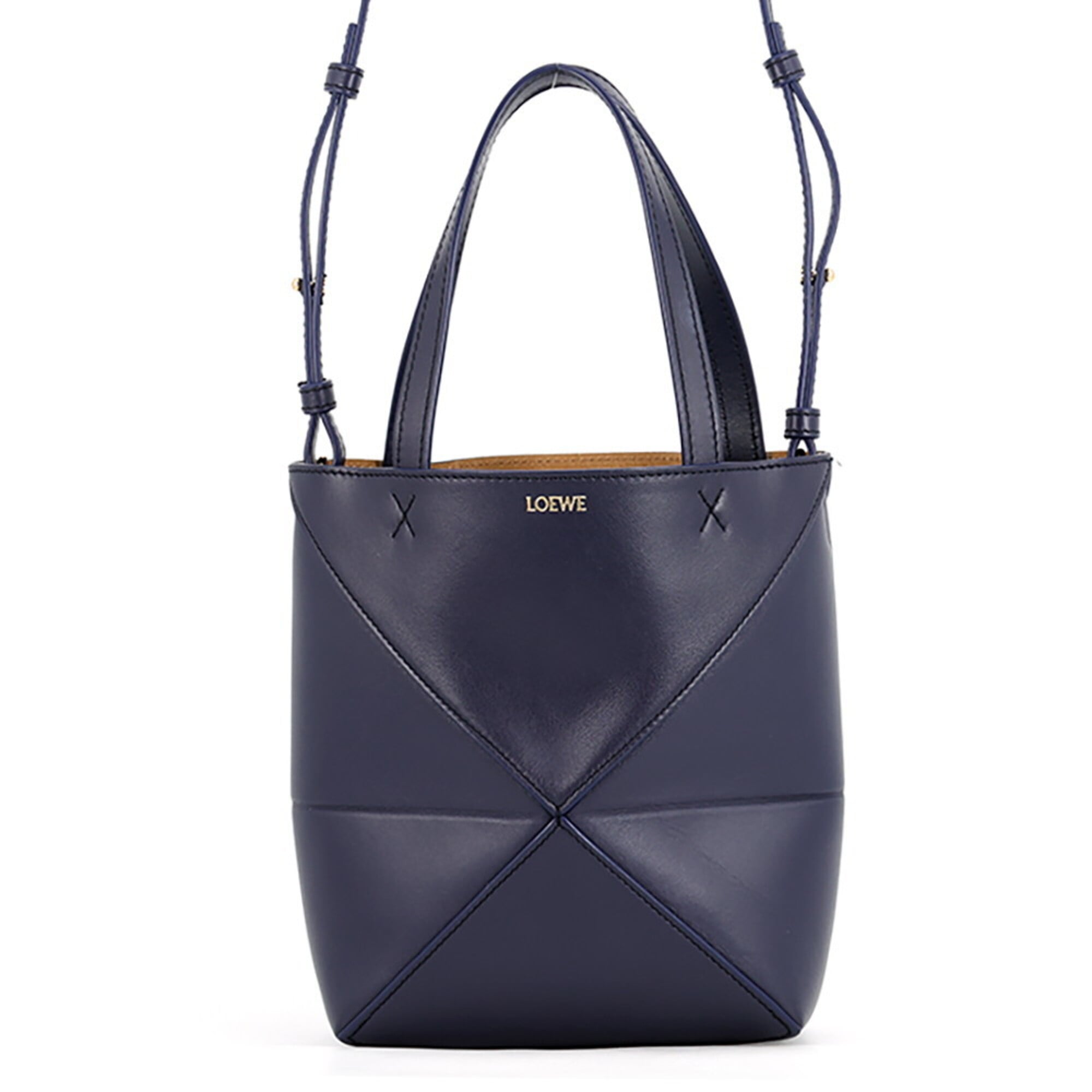 Loewe Gold Leather Handbag Tote Bag (Pre-Owned)