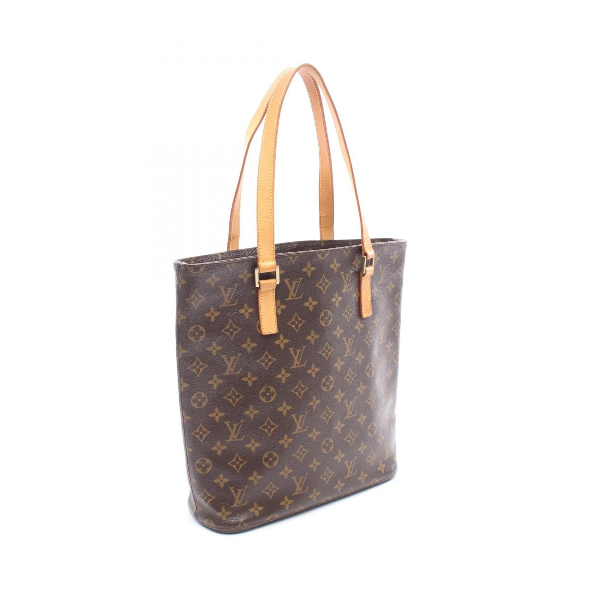 Louis Vuitton Brown Monogram Coated Canvas Leather Handbag Tote Bag (Pre-Owned)