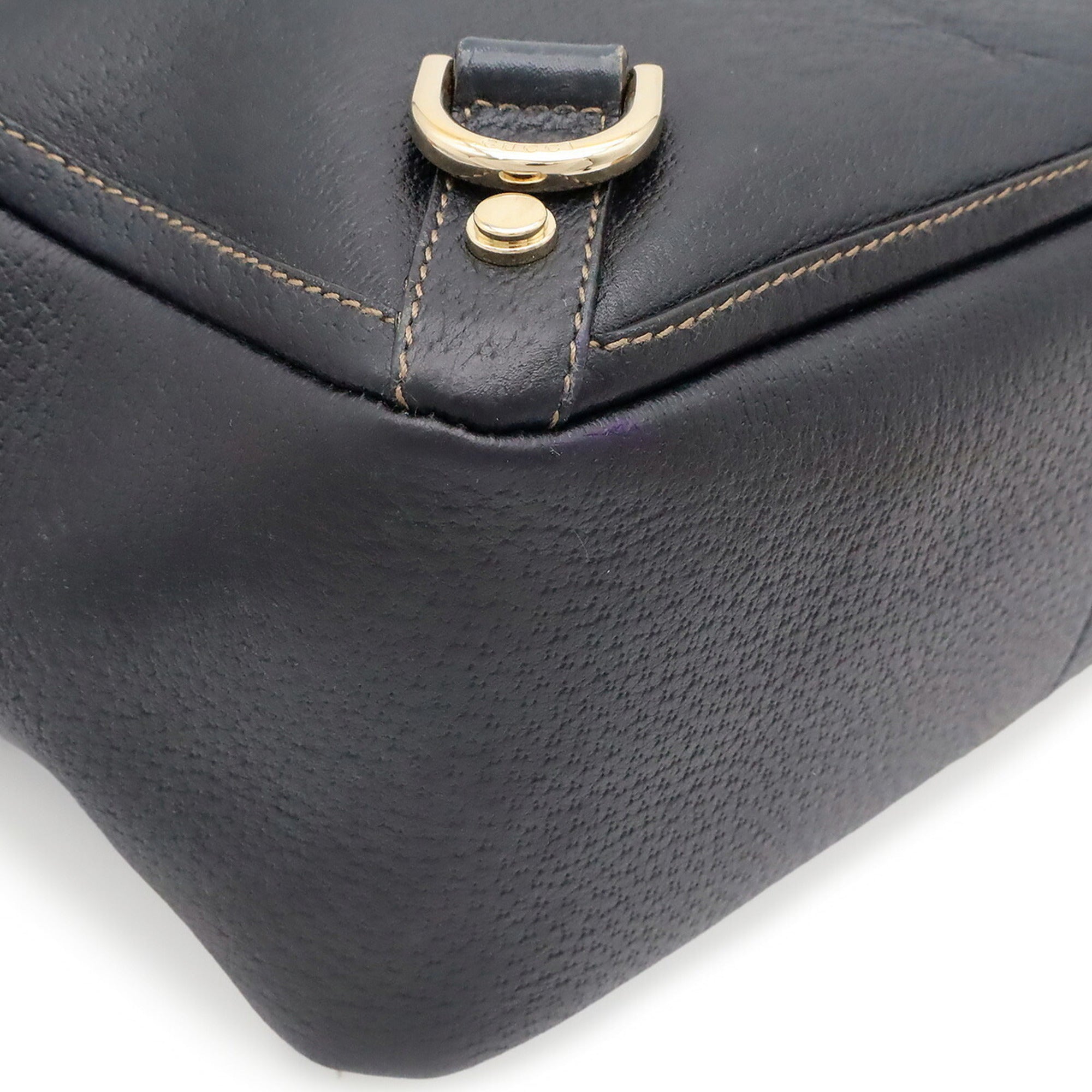 Gucci Navy Yellow Gg Canvas Handbag Tote Bag (Pre-Owned)