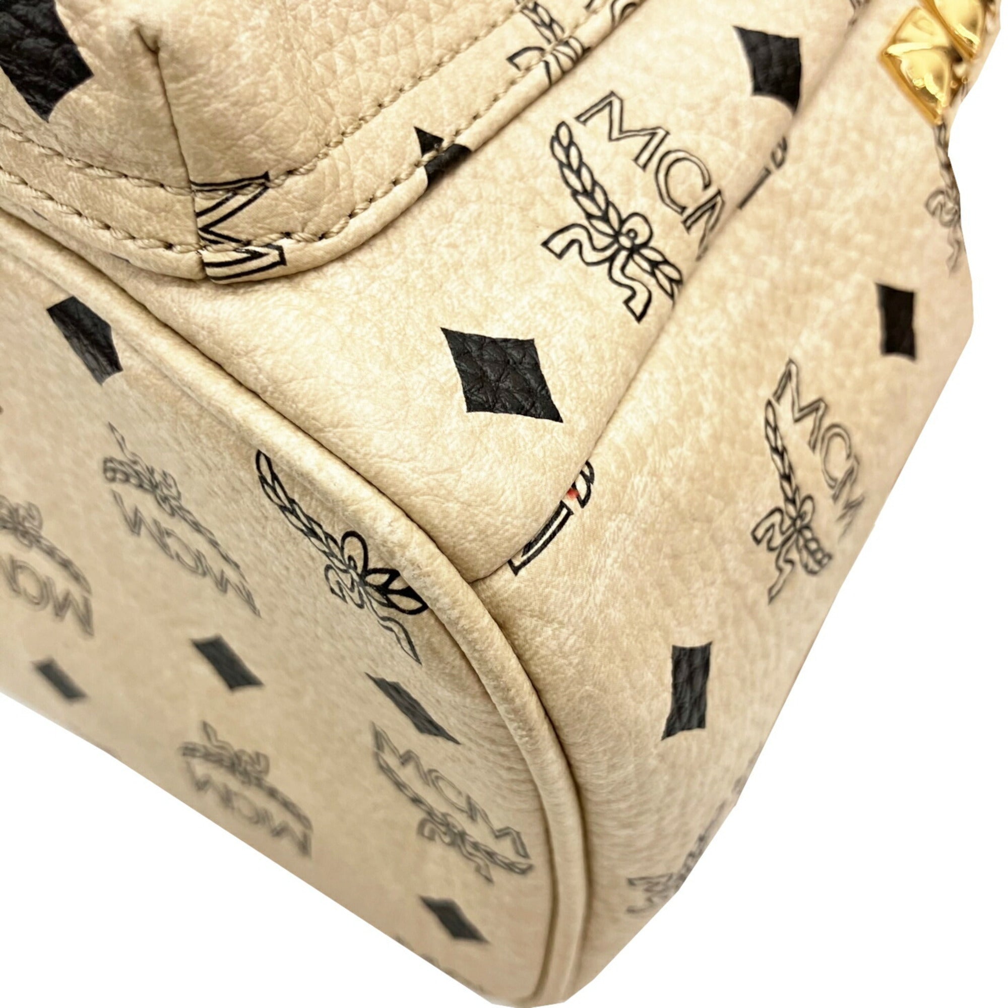 Mcm Beige Leather Backpack (Pre-Owned)