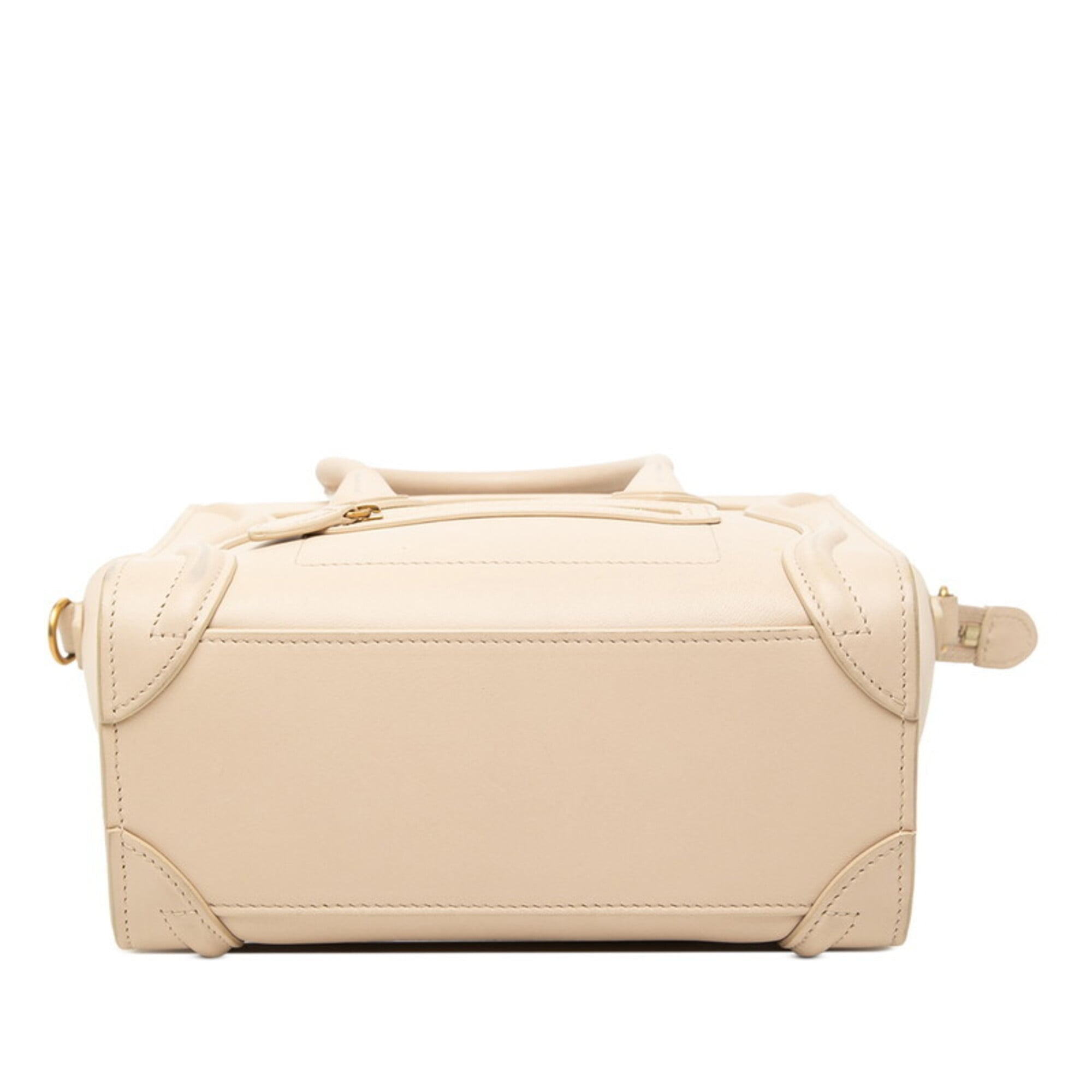 Celine Luggage Beige Leather Handbag Shoulder Bag (Pre-Owned)