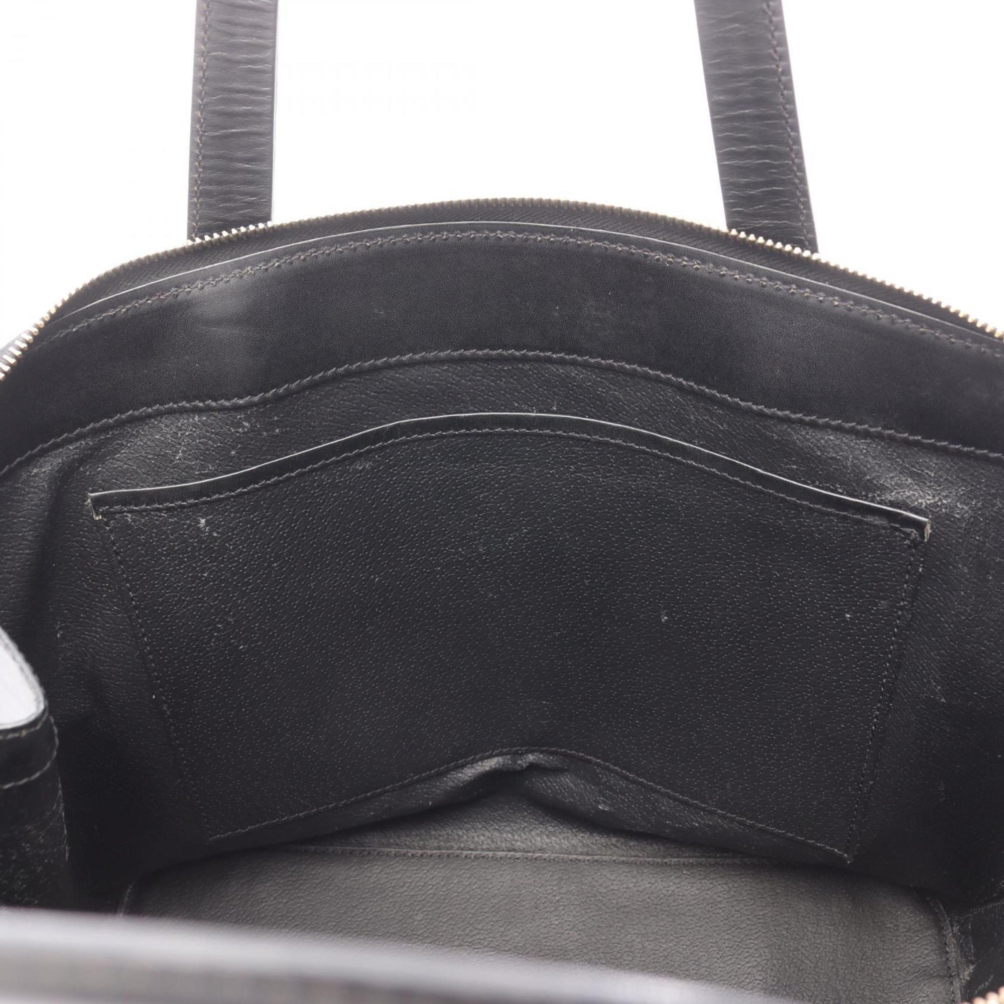 Celine Black Brown Coated Canvas Leather Handbag Tote Bag (Pre-Owned)