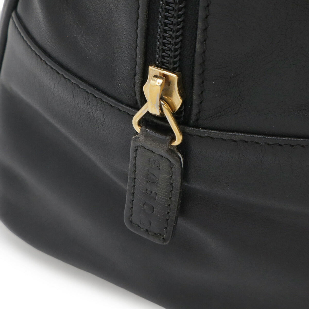 Loewe Black Leather Boston Bag Handbag (Pre-Owned)