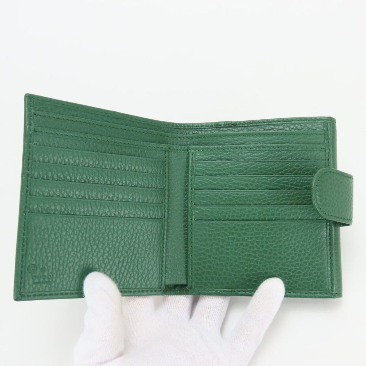 Gucci Green Leather Wallet (Bi-Fold) (Pre-Owned)