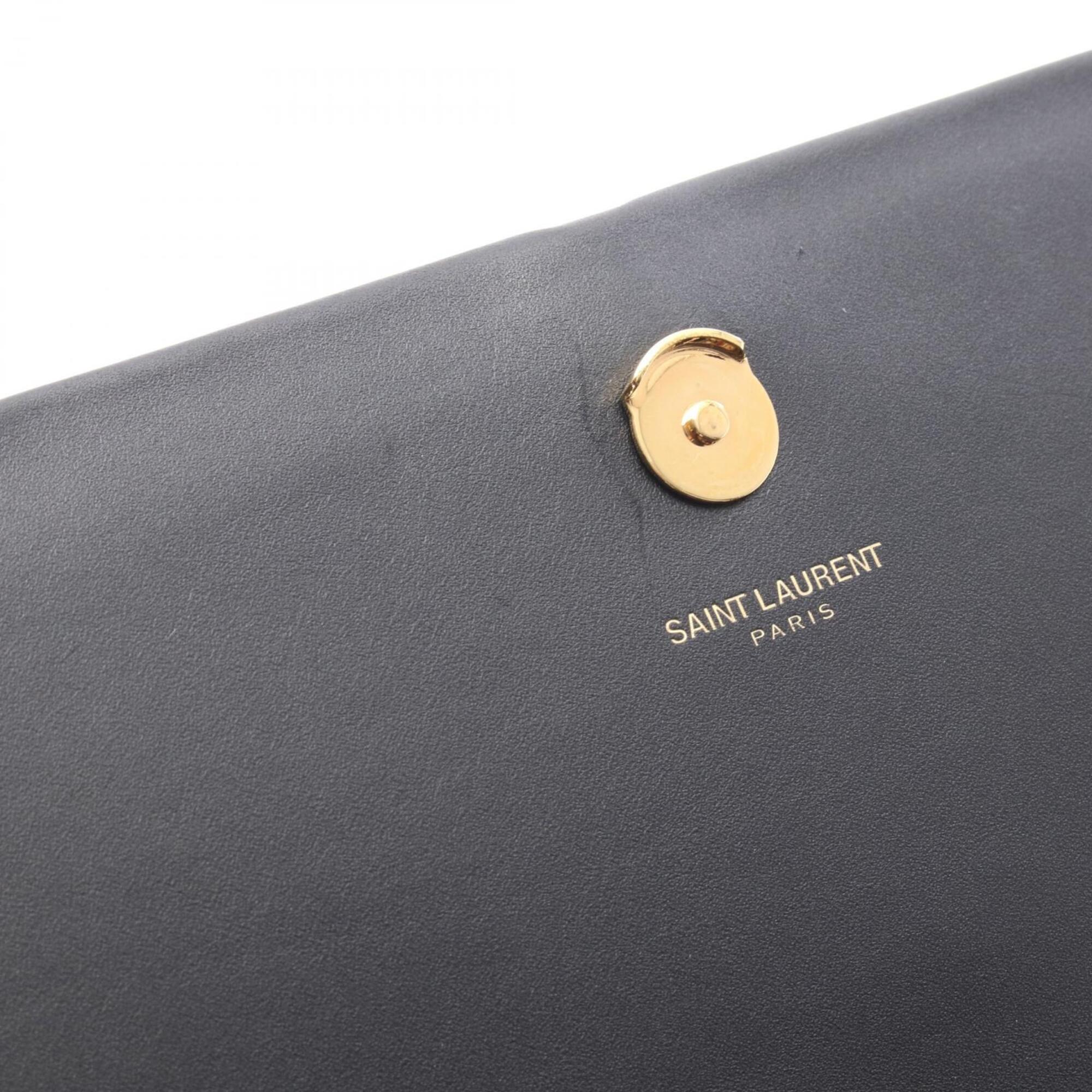 Yves Saint Laurent Black Leather Handbag Shoulder Bag (Pre-Owned)
