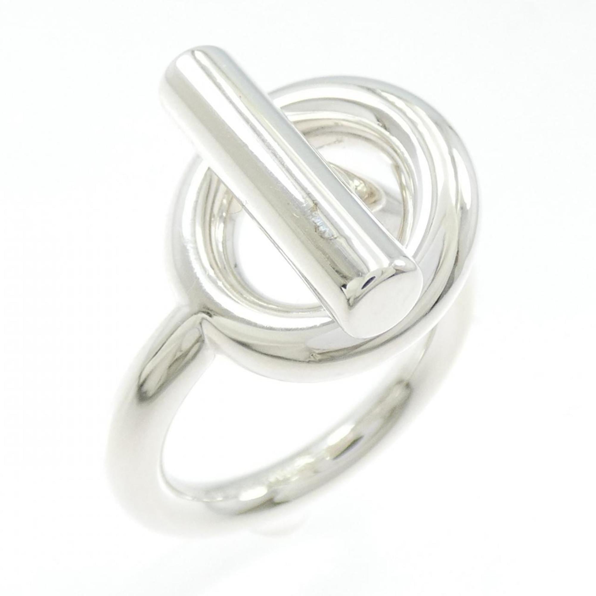 Hermes Silver 925 Band Ring (Pre-Owned)