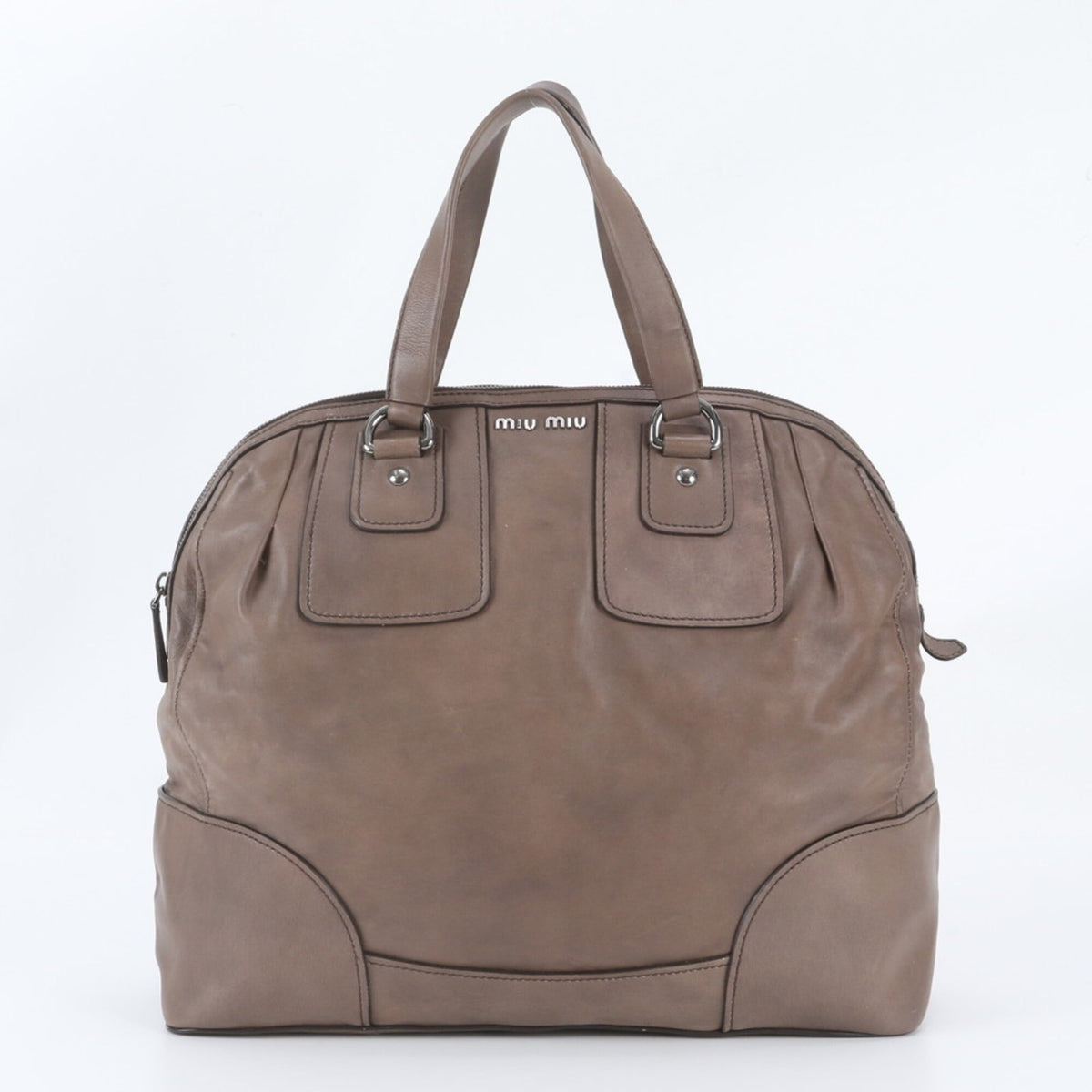 Miu Miu Pink Leather Boston Bag (Pre-Owned)