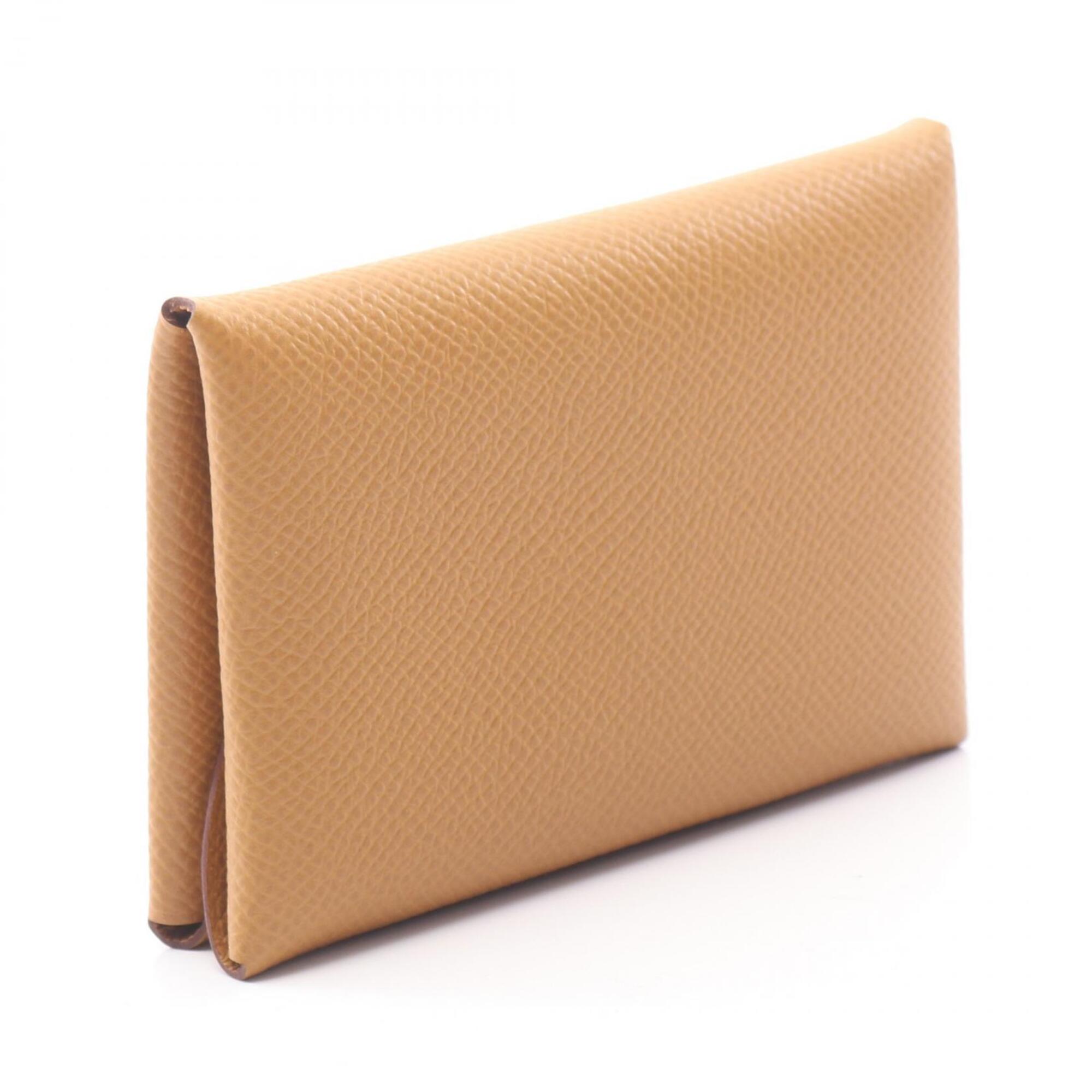 Hermes Brown Epsom Leather Coin Purse/Coin Case (Pre-Owned)