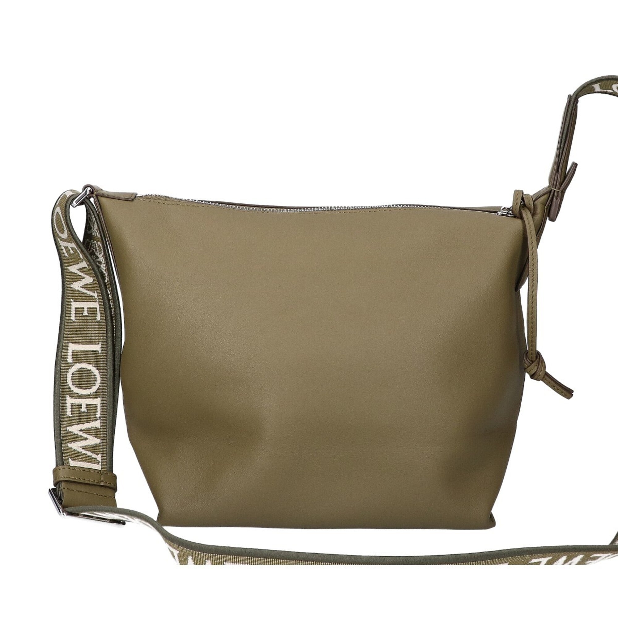 Loewe Green Khaki Leather Crossbody Bag Shoulder Bag (Pre-Owned)