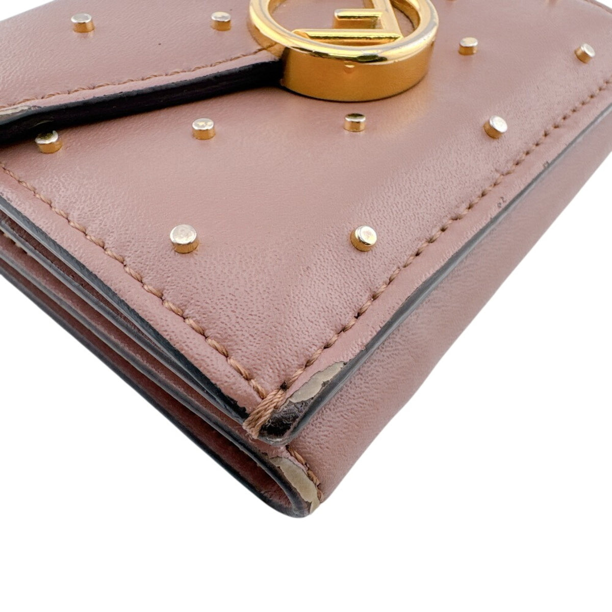 Fendi Pink Leather Wallet (Tri-Fold) (Pre-Owned)