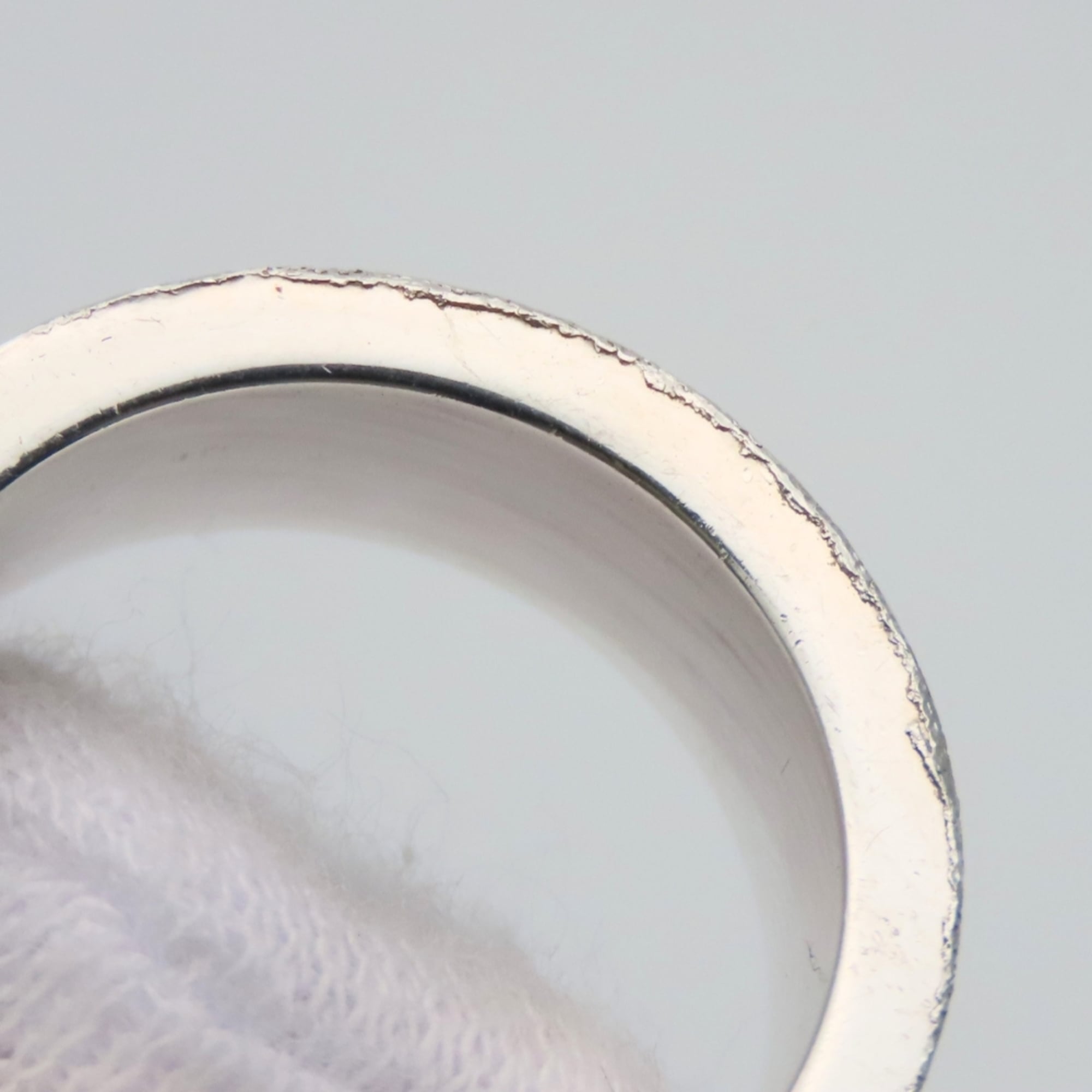 Hermes Silver Silver 925 Band Ring (Pre-Owned)