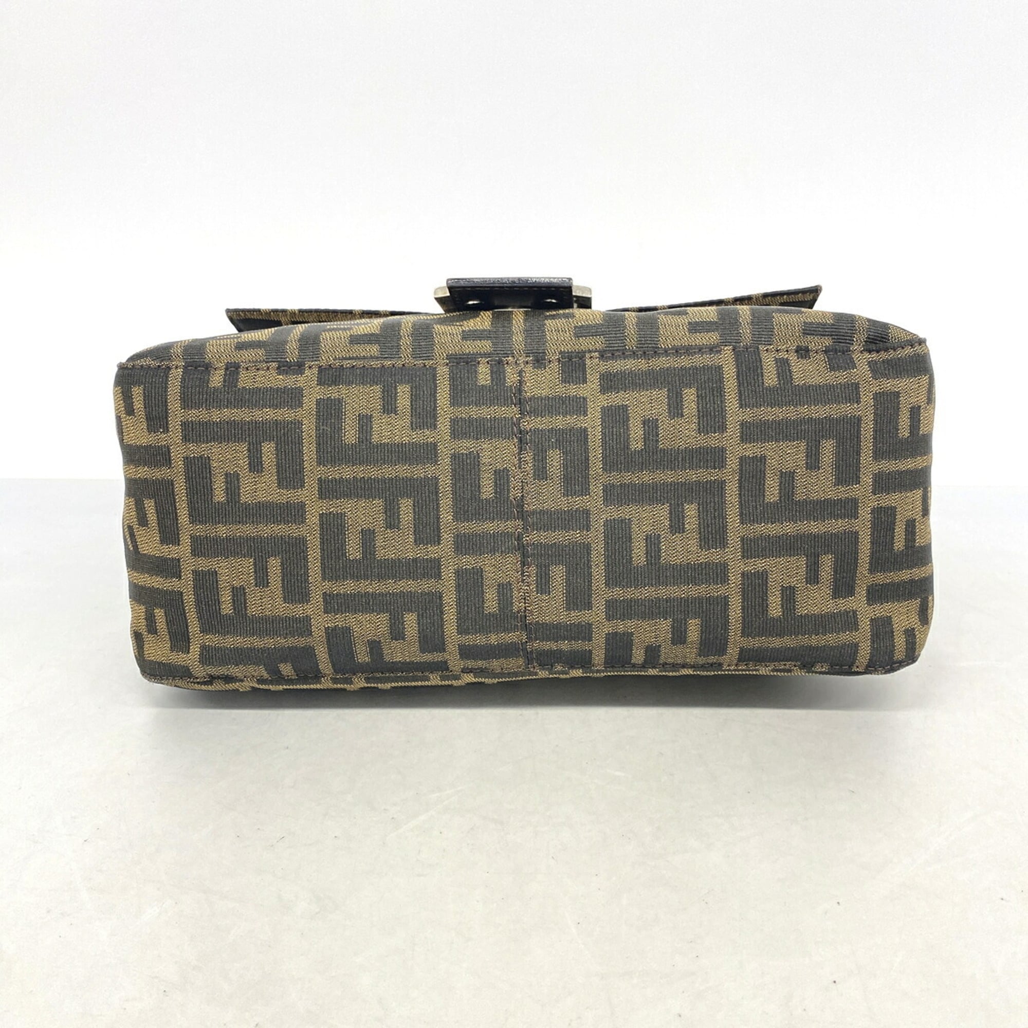Fendi Brown Nylon Canvas Handbag (Pre-Owned)