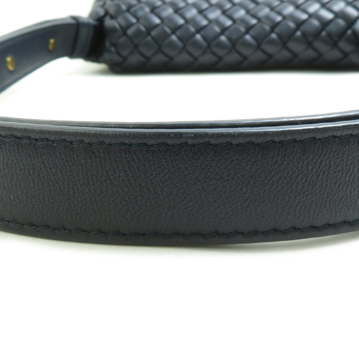Bottega Veneta Navy Intrecciato Shoulder Bag (Pre-Owned)