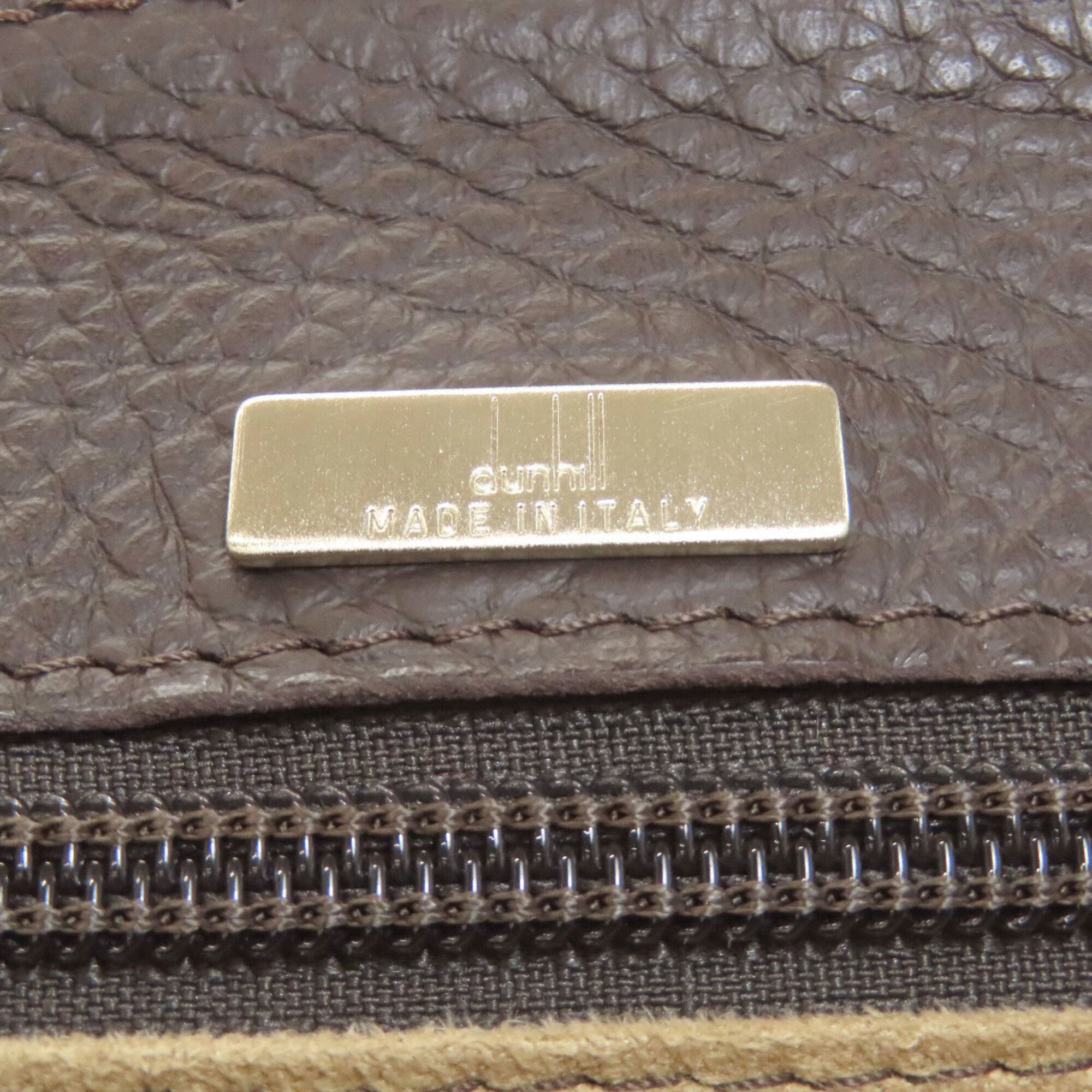 Dunhill Dark Brown Leather Shoulder Bag (Pre-Owned)