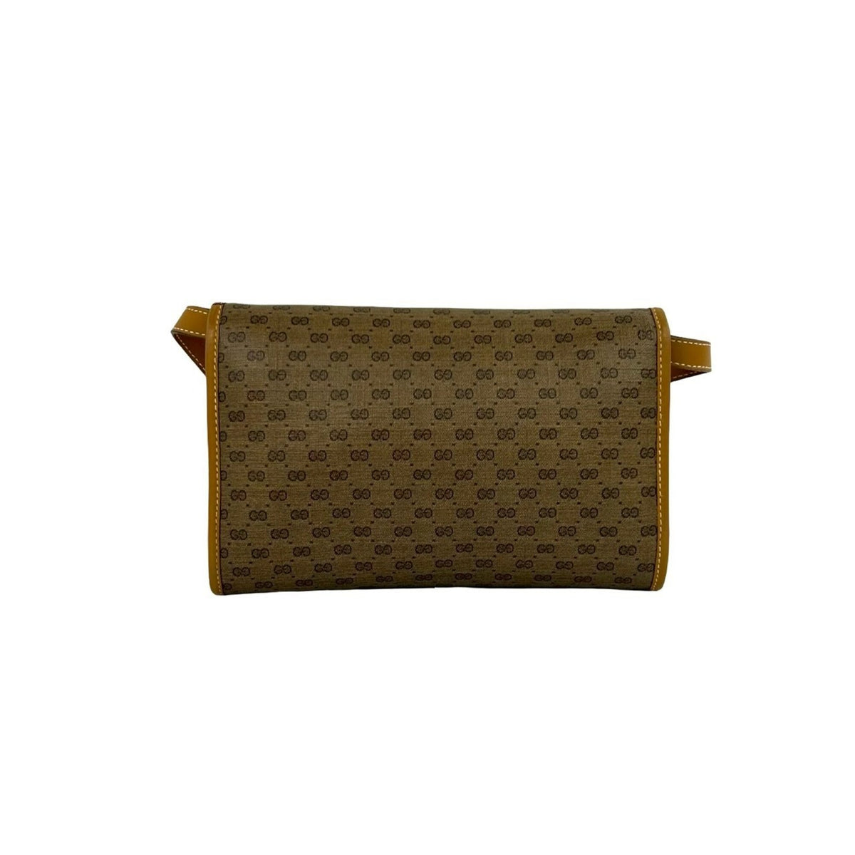 Gucci Brown Leather Pvc Pochette Shoulder Bag (Pre-Owned)