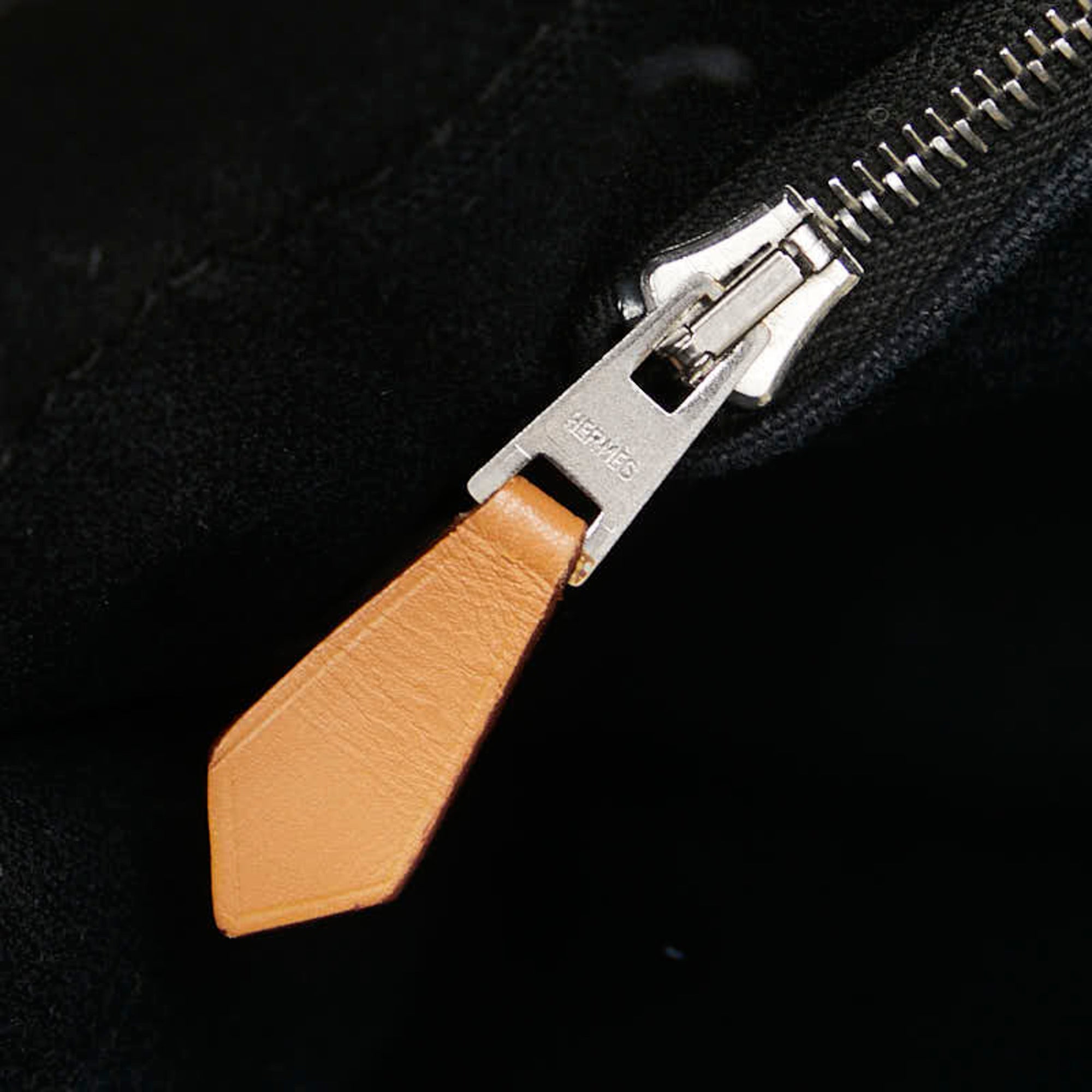 Hermes Fourre Tout Black Gray Canvas Handbag Tote Bag (Pre-Owned)