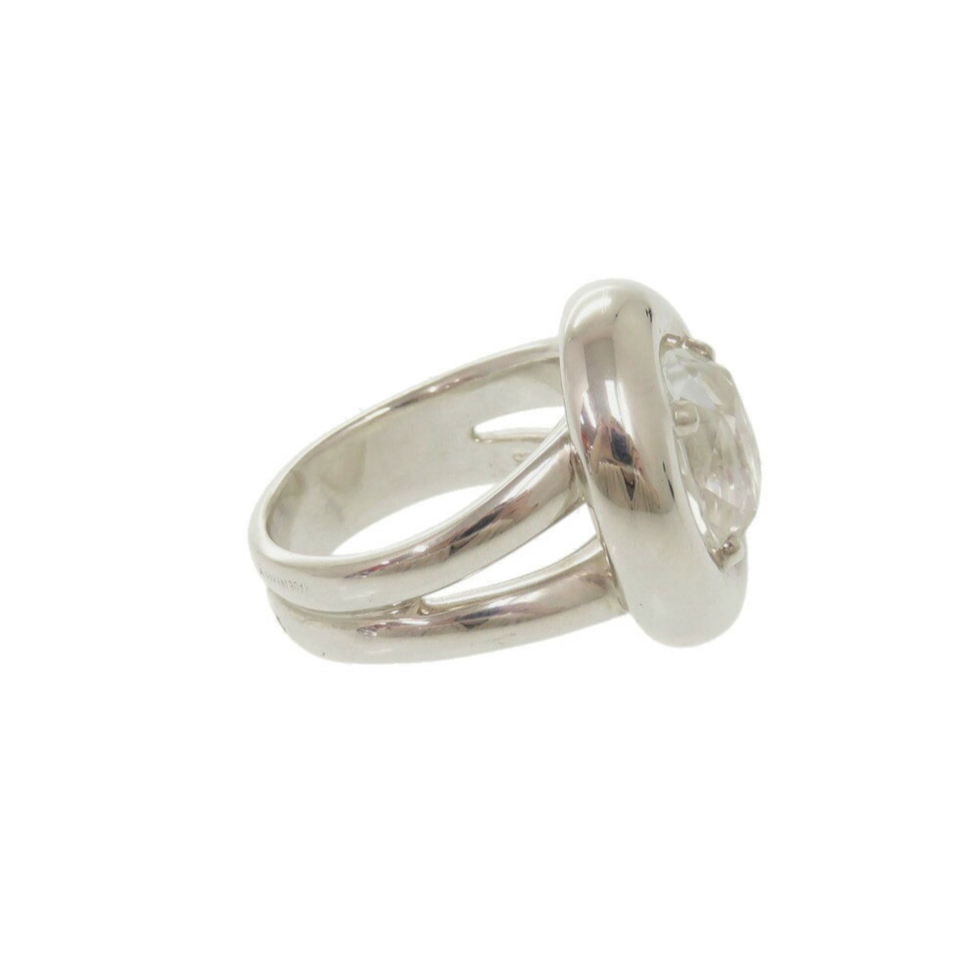 Hermes Silver Silver 925 Band Ring (Pre-Owned)